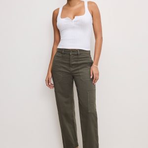 CARGO CROPPED TWILL PANTS | FATIGUE001
