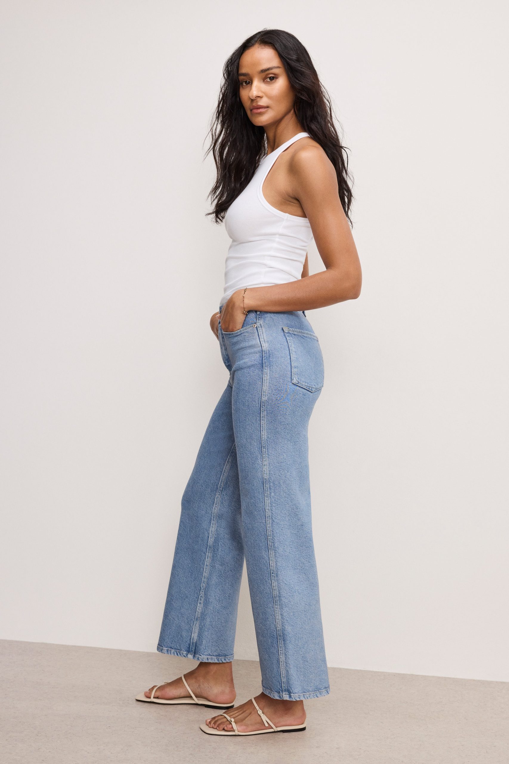 SOFT TECH GOOD SKATE WIDE CROPPED JEANS | INDIGO860 - Image 5