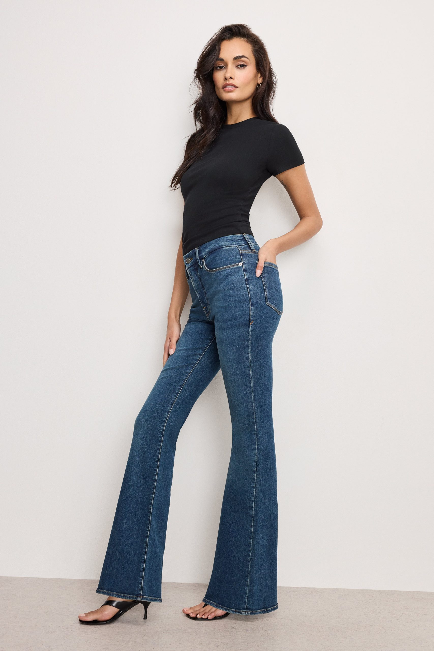 GOOD LEGS FLARE JEANS LONG | BLUE004 - Image 3