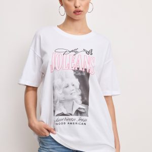 DOLLY OVERSIZED CONCERT TEE | WHITE001