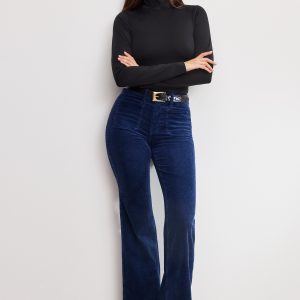 GOOD LEGS FLARE CORDUROY PANTS | MIDNIGHT002