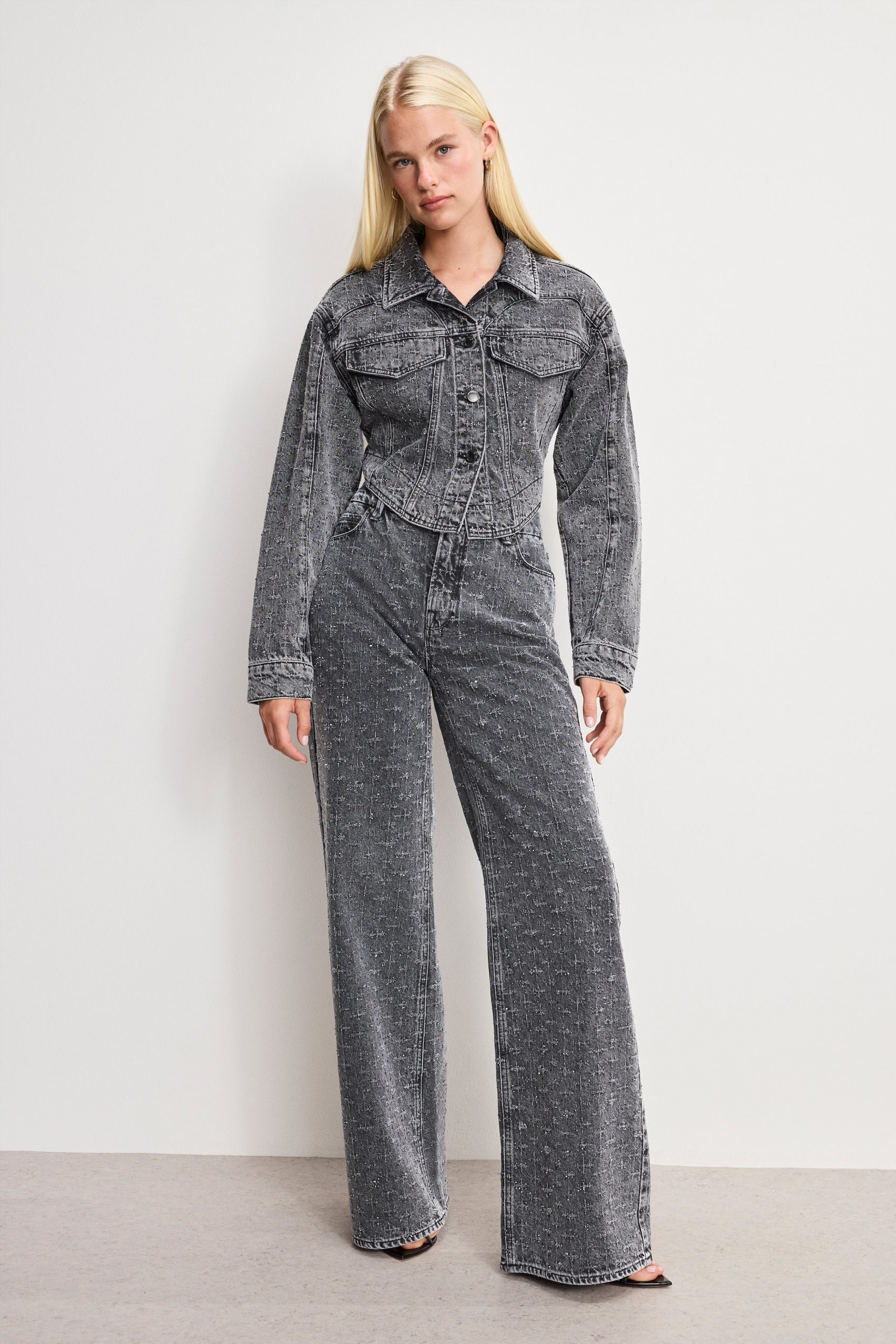 DOLLY JOLEANS CRYSTAL RELAXED JEANS | BLACK415 - Image 2