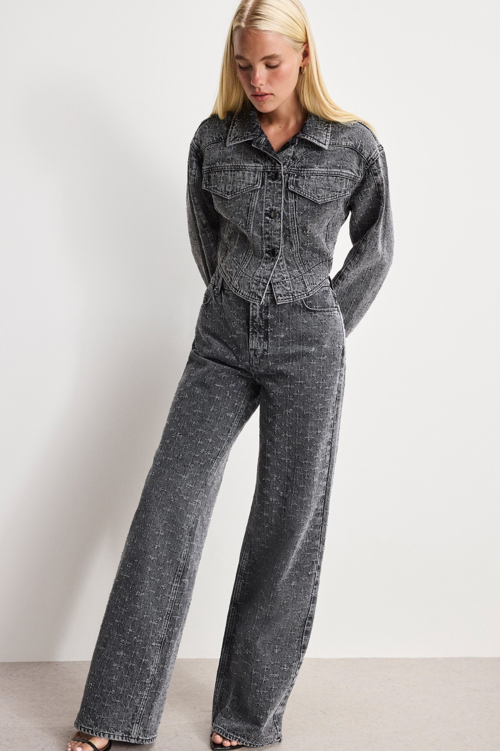 DOLLY JOLEANS CRYSTAL RELAXED JEANS | BLACK415 - Image 4