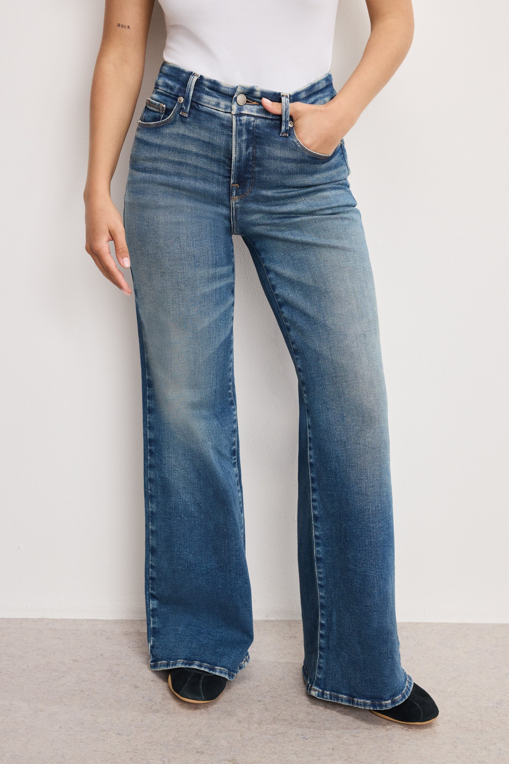 SOFT TECH GOOD PETITE PALAZZO JEANS | INDIGO986 - Image 3
