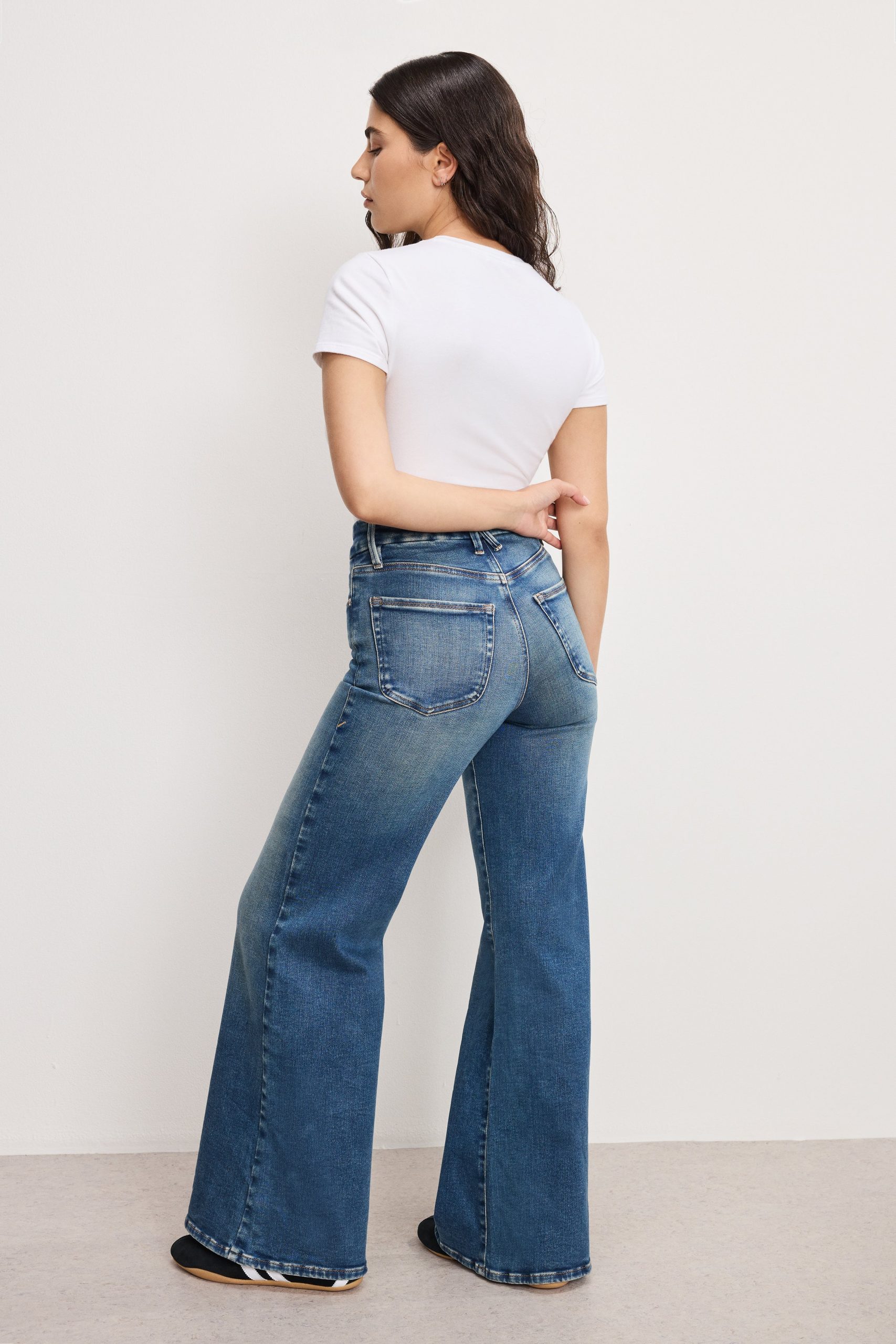 SOFT TECH GOOD PETITE PALAZZO JEANS | INDIGO986 - Image 2