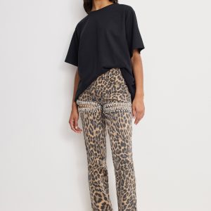 LEOPARD GOOD ICON STRAIGHT DIAMOND JEANS | LUCKY LEOPARD001