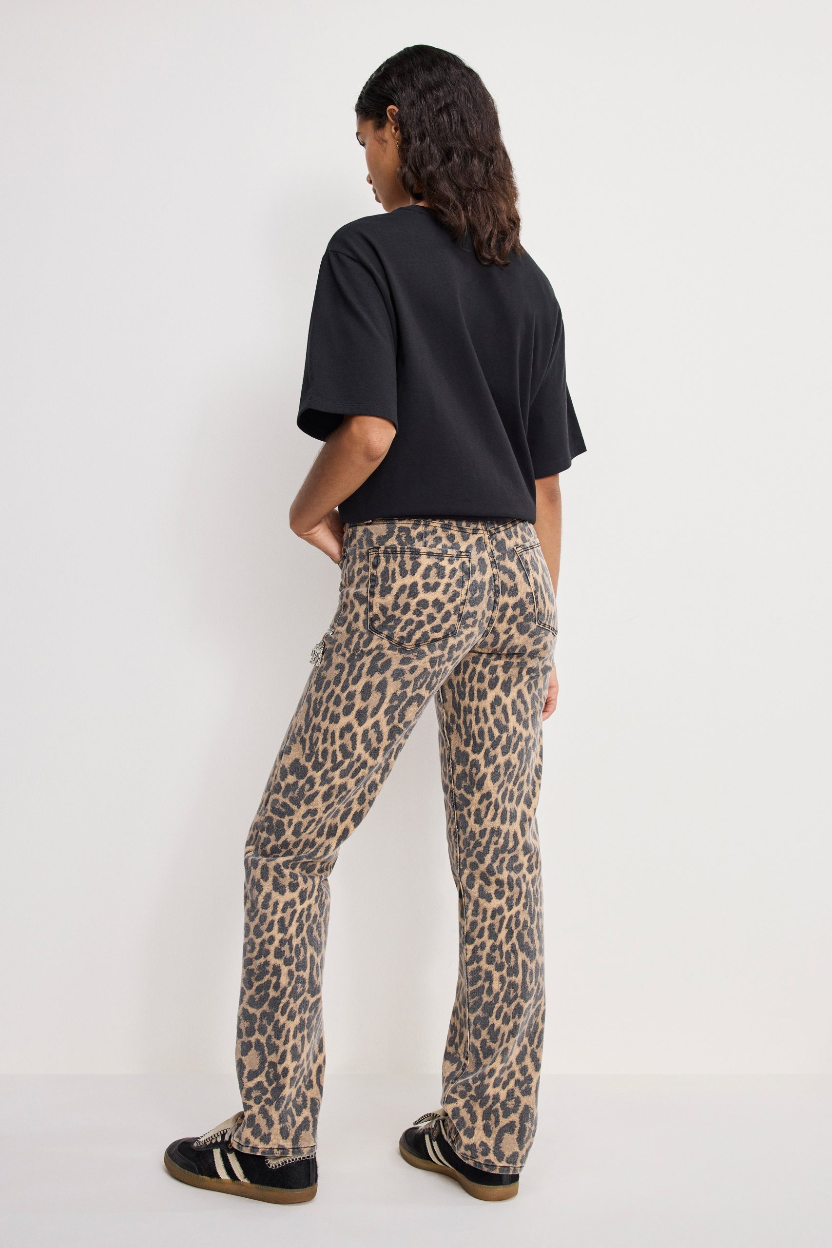 LEOPARD GOOD ICON STRAIGHT DIAMOND JEANS | LUCKY LEOPARD001 - Image 2