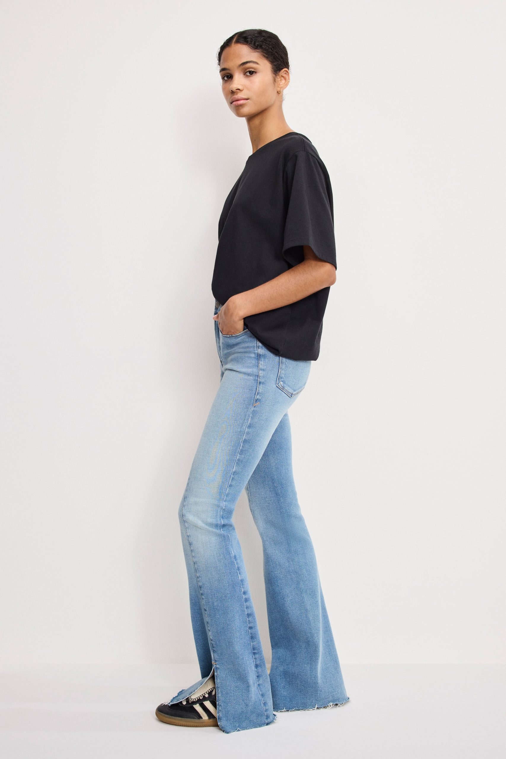 SOFT TECH GOOD LEGS FLARE JEANS | INDIGO995 - Image 2