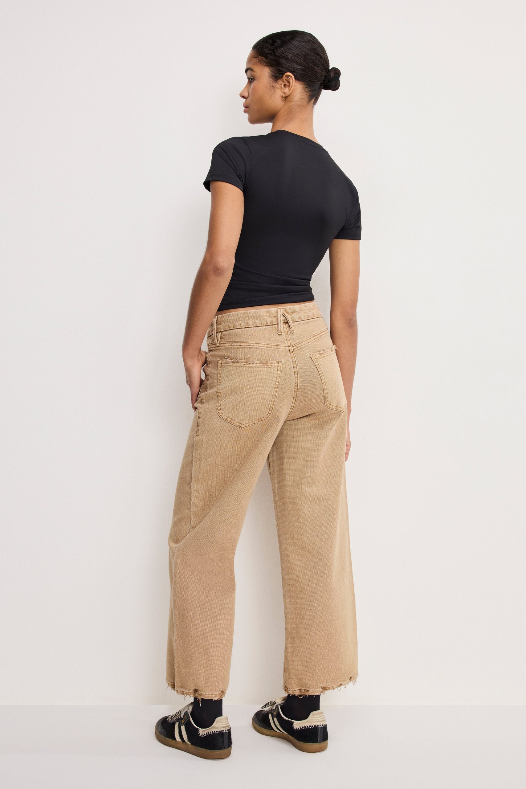 PALAZZO CROPPED PANTS | GOOD KHAKI001 - Image 3