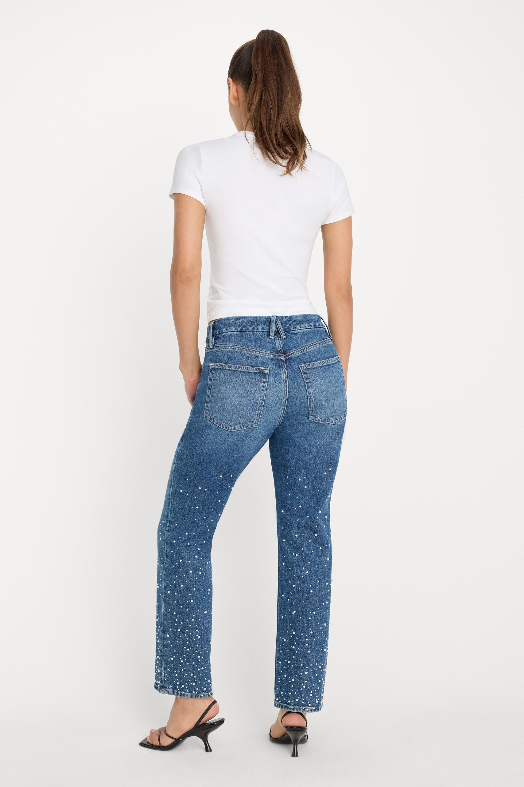 GOOD ICON STRAIGHT ANKLE PEARL JEANS | INDIGO1186 - Image 4