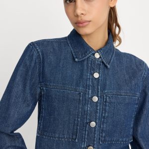 DENIM CROPPED JACKET | INDIGO1187