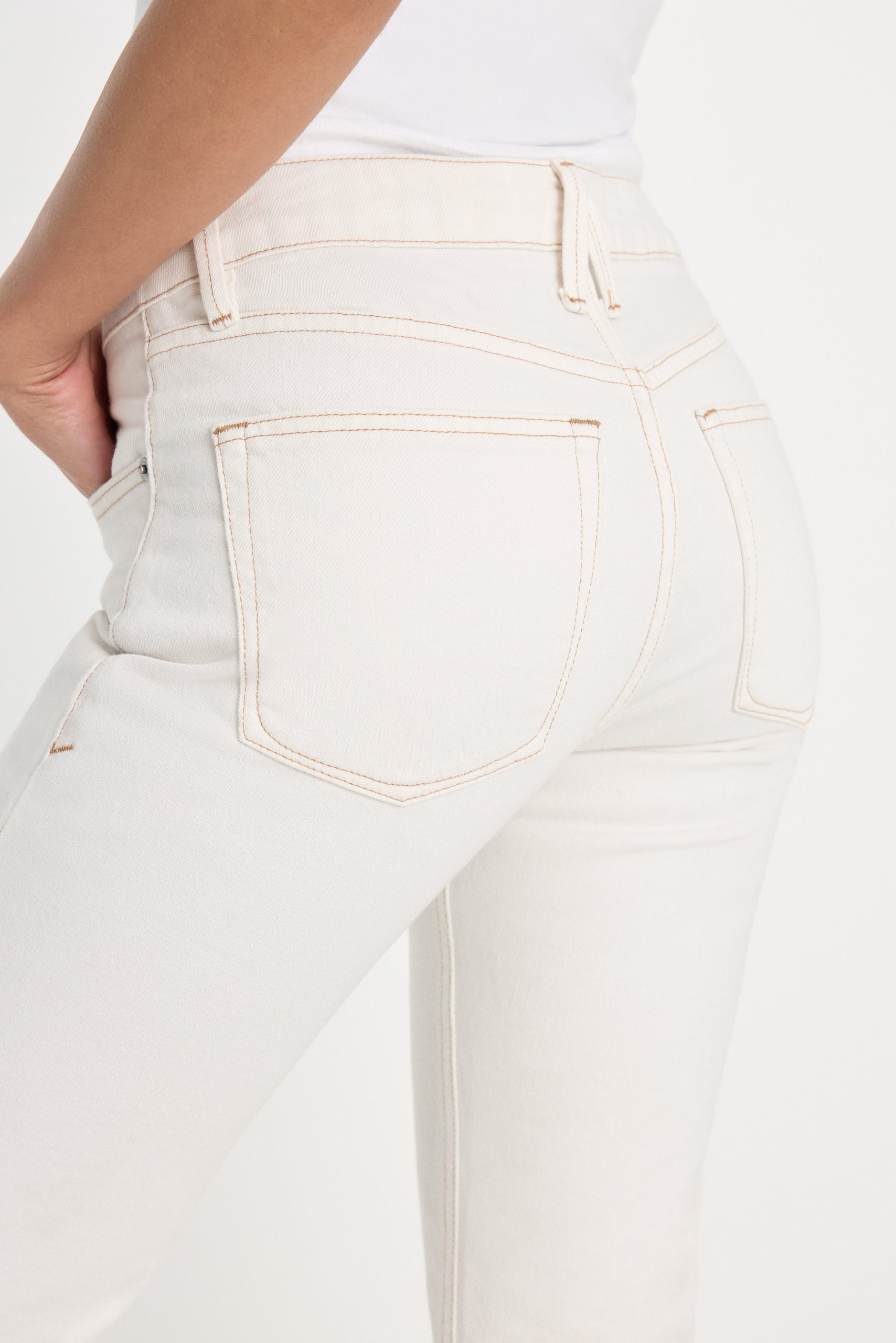 VINTAGE STRAIGHT ANKLE JEANS | ECRU001 - Image 6
