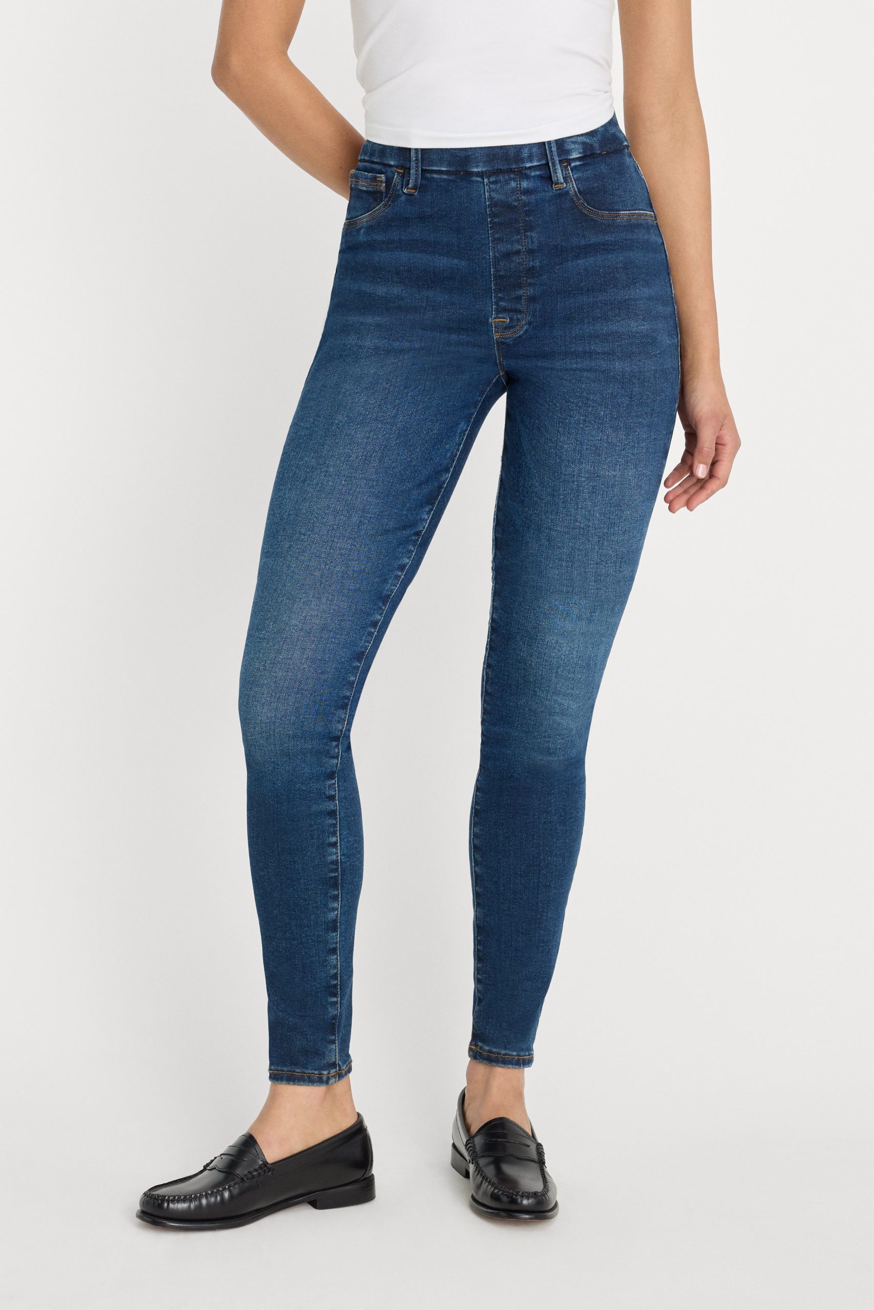 POWER STRETCH PULL-ON SKINNY JEANS | INDIGO491 - Image 2