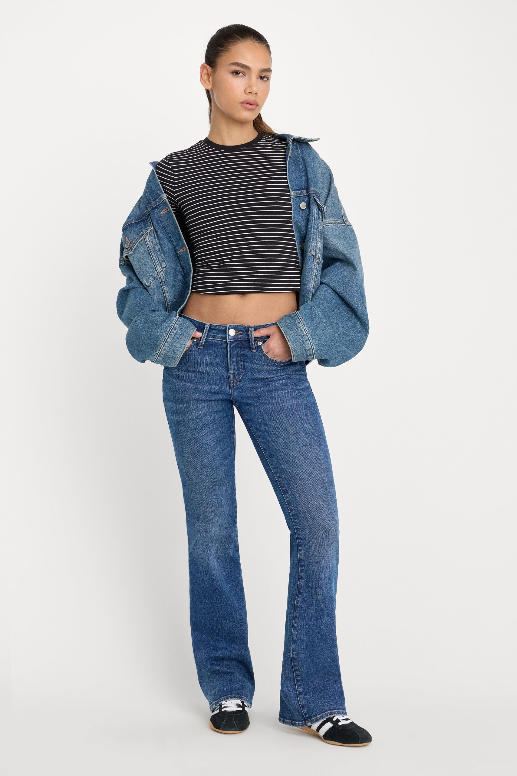 GOOD LOW RISE BOOTCUT JEANS | INDIGO1218