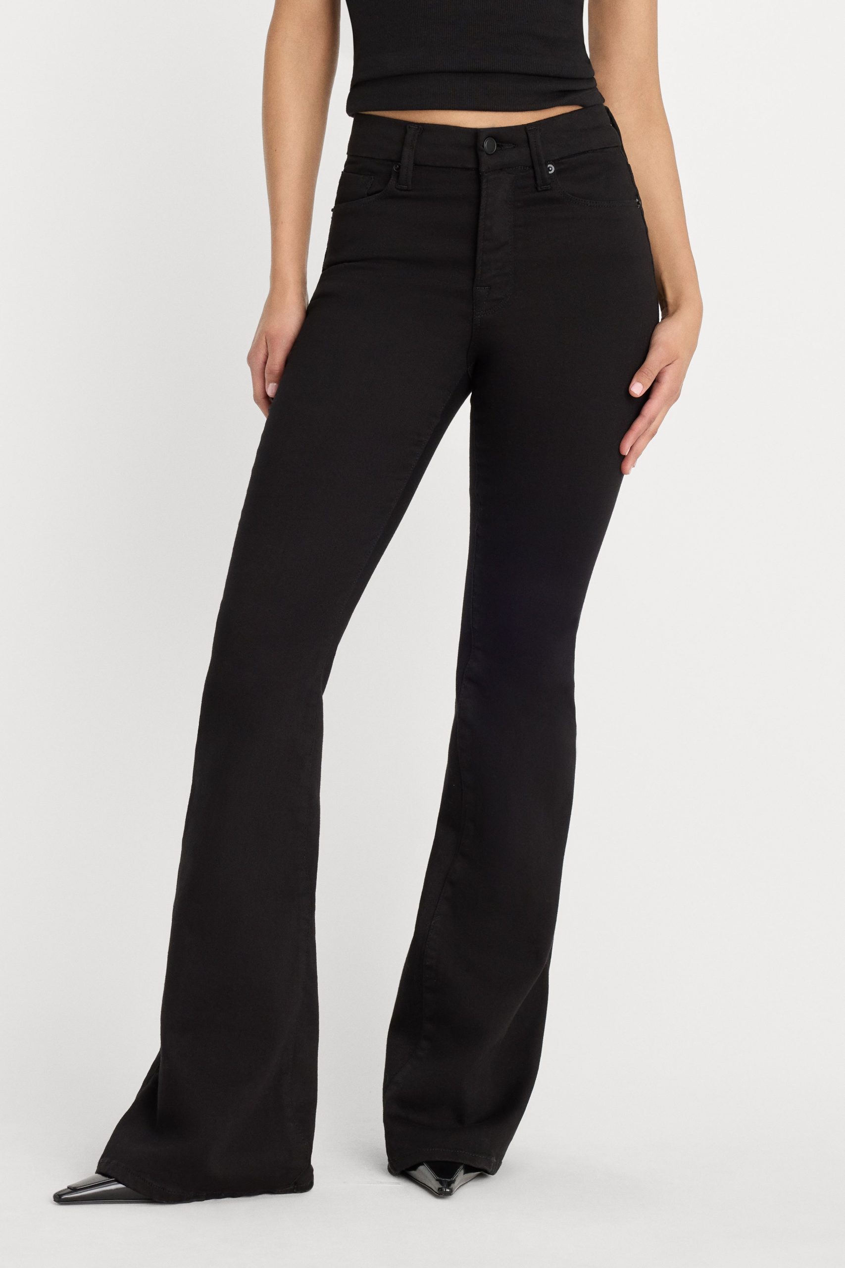 NEVER FADE GOOD LEGS FLARE JEANS | BLACK - Image 2