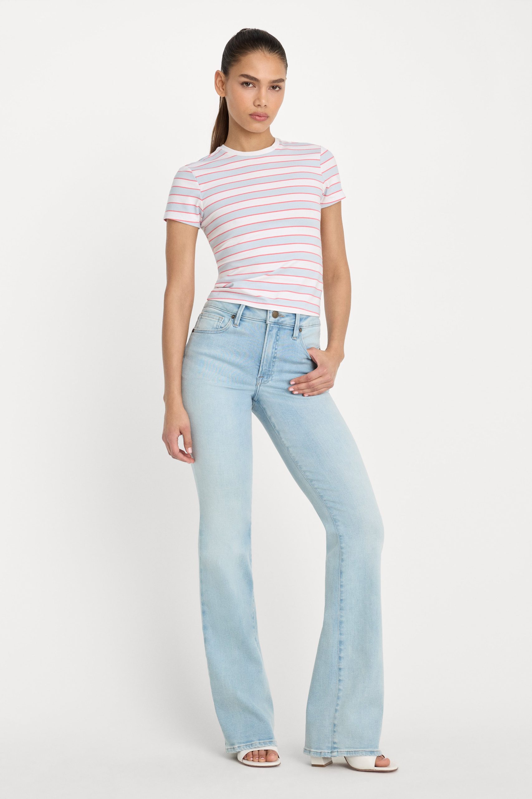 THE BABY TEE | SKY STRIPE - Image 3