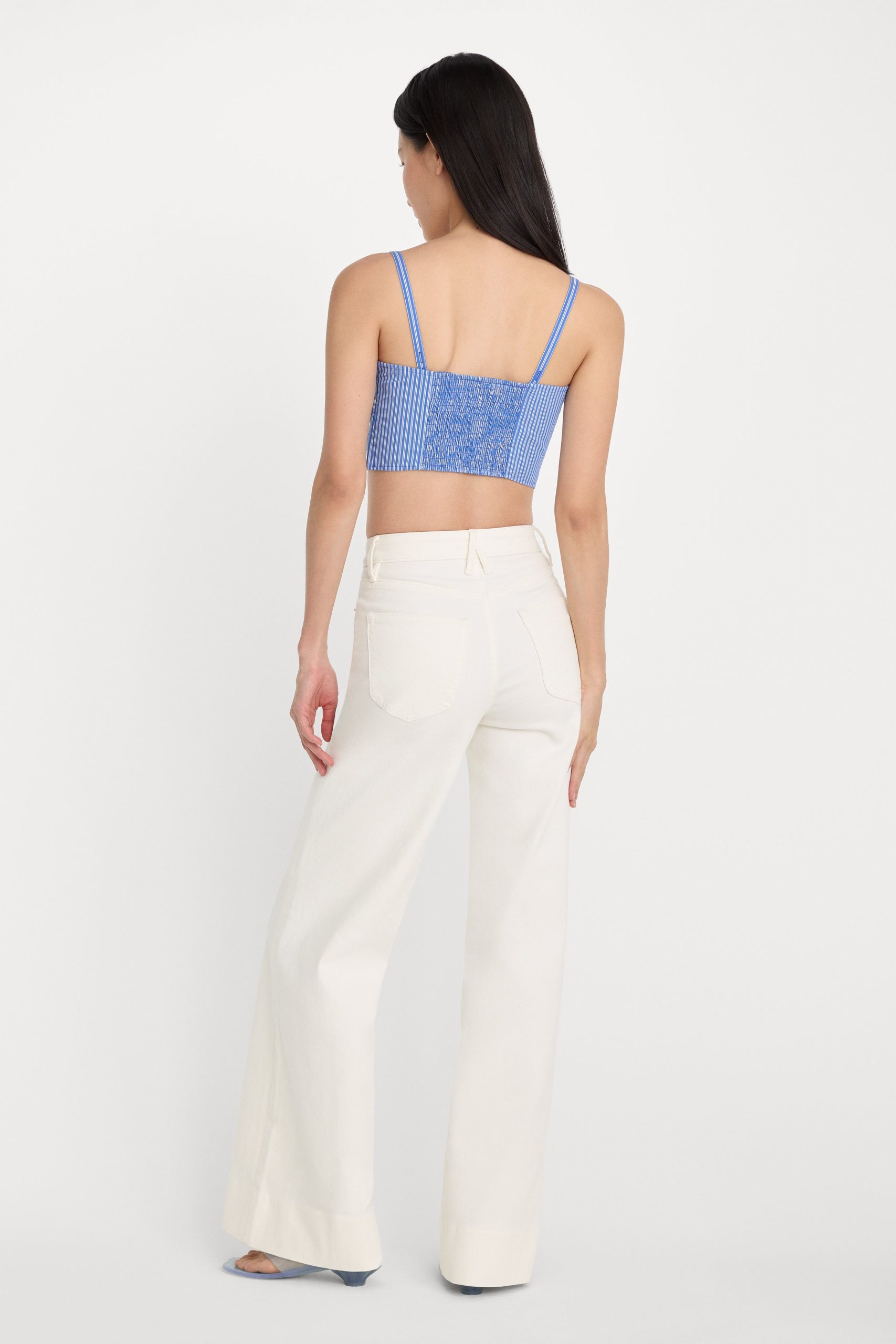 GOOD WAIST PALAZZO JEANS | COTTON WHITE - Image 5