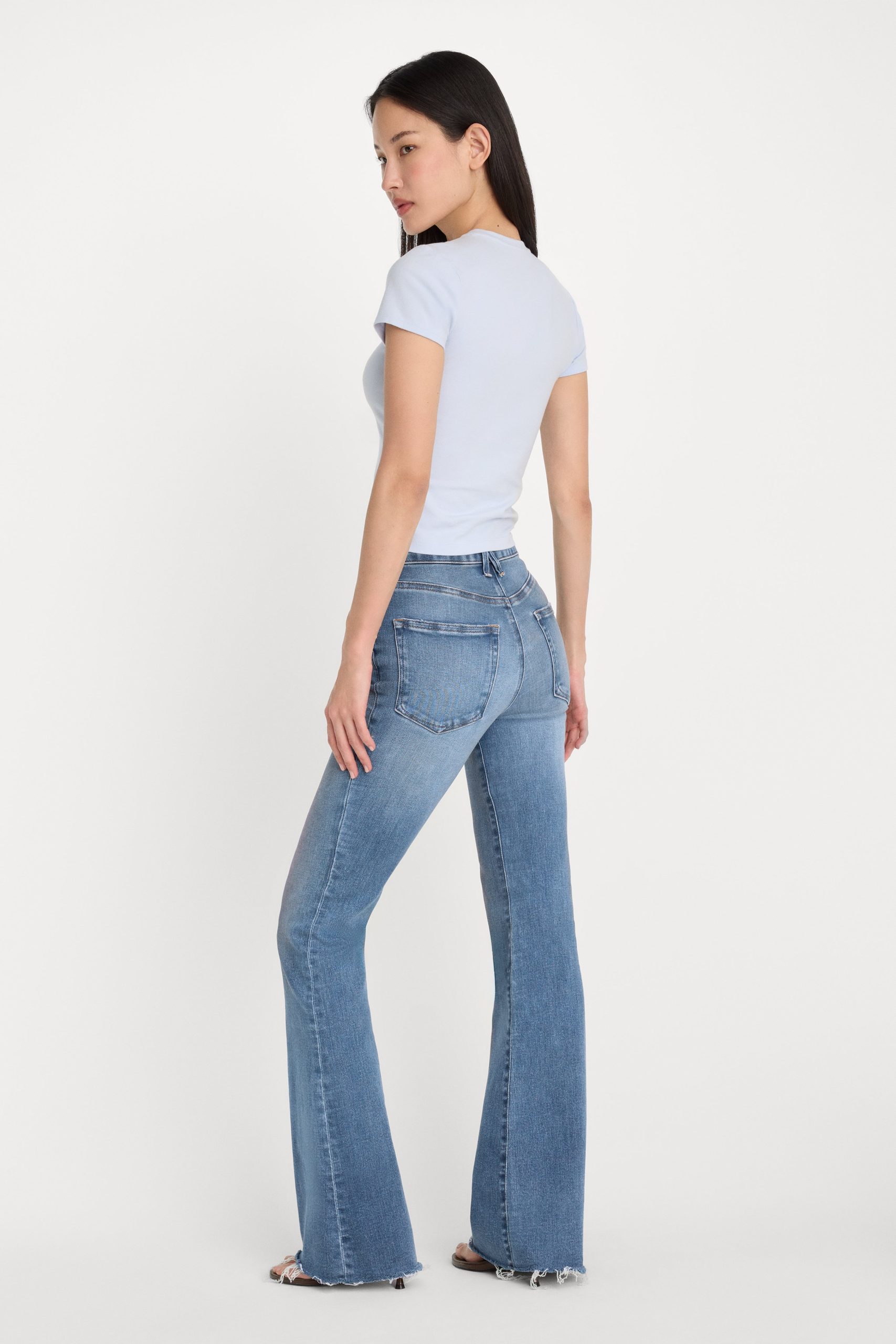 SOFT TECH GOOD LEGS FLARE JEANS | INDIGO1211 - Image 3
