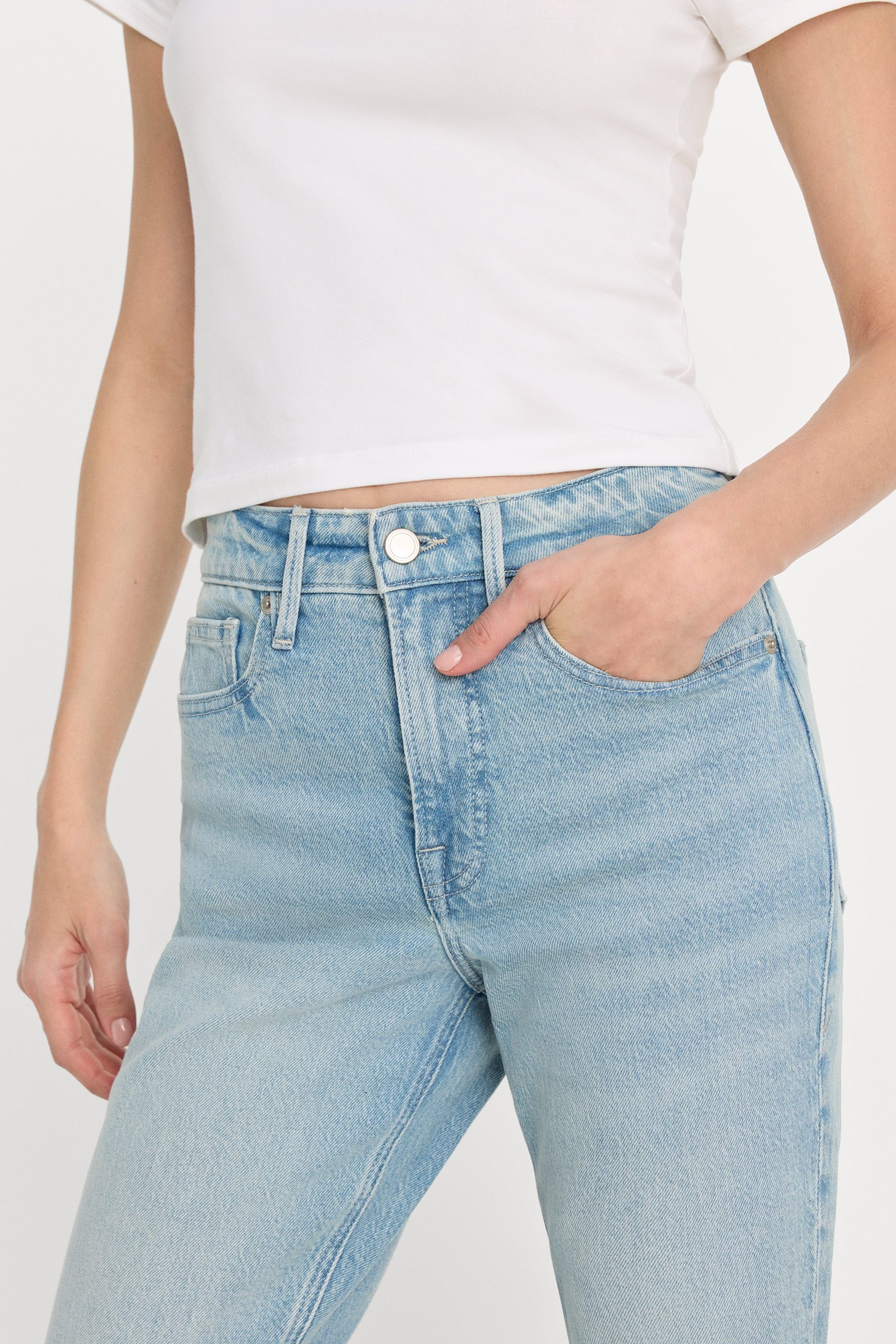 GOOD ICON STRAIGHT ANKLE JEANS | INDIGO1137 - Image 4