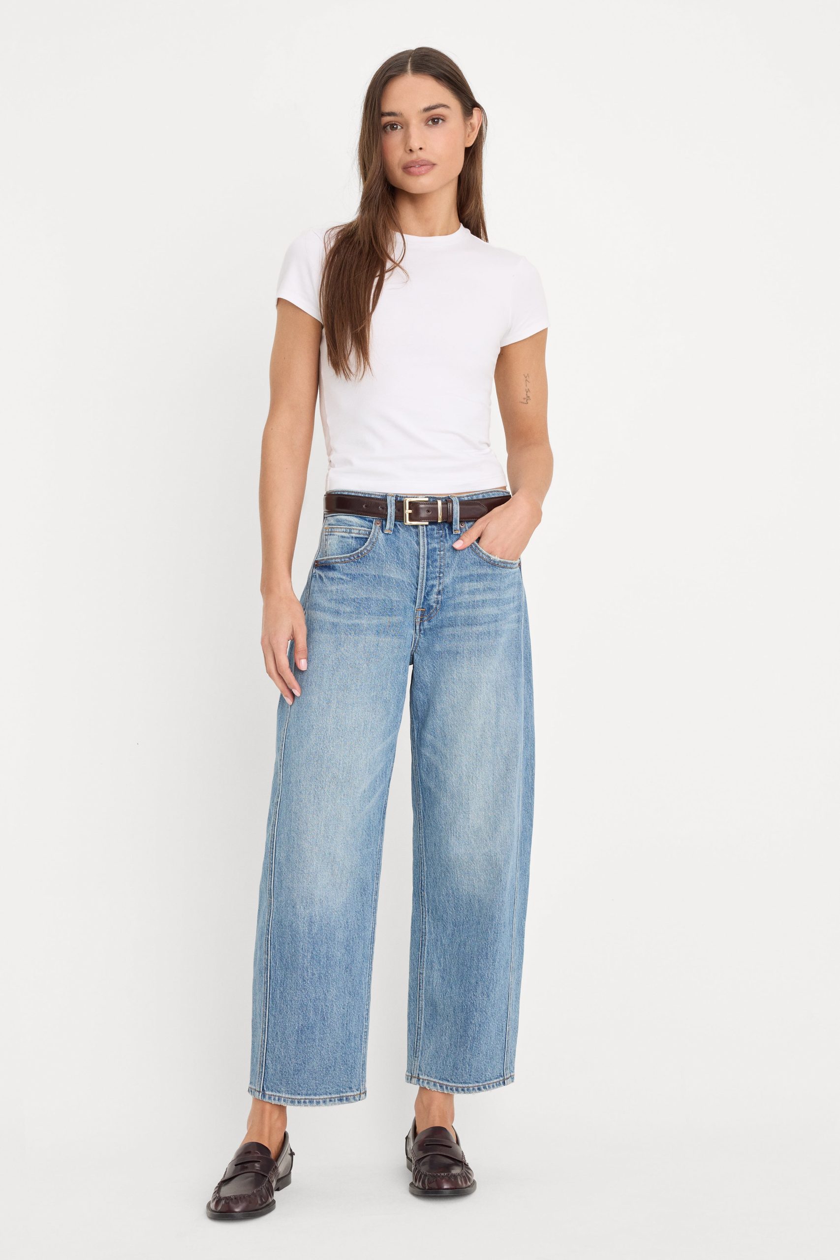 VINTAGE BARREL ANKLE JEANS | INDIGO1350