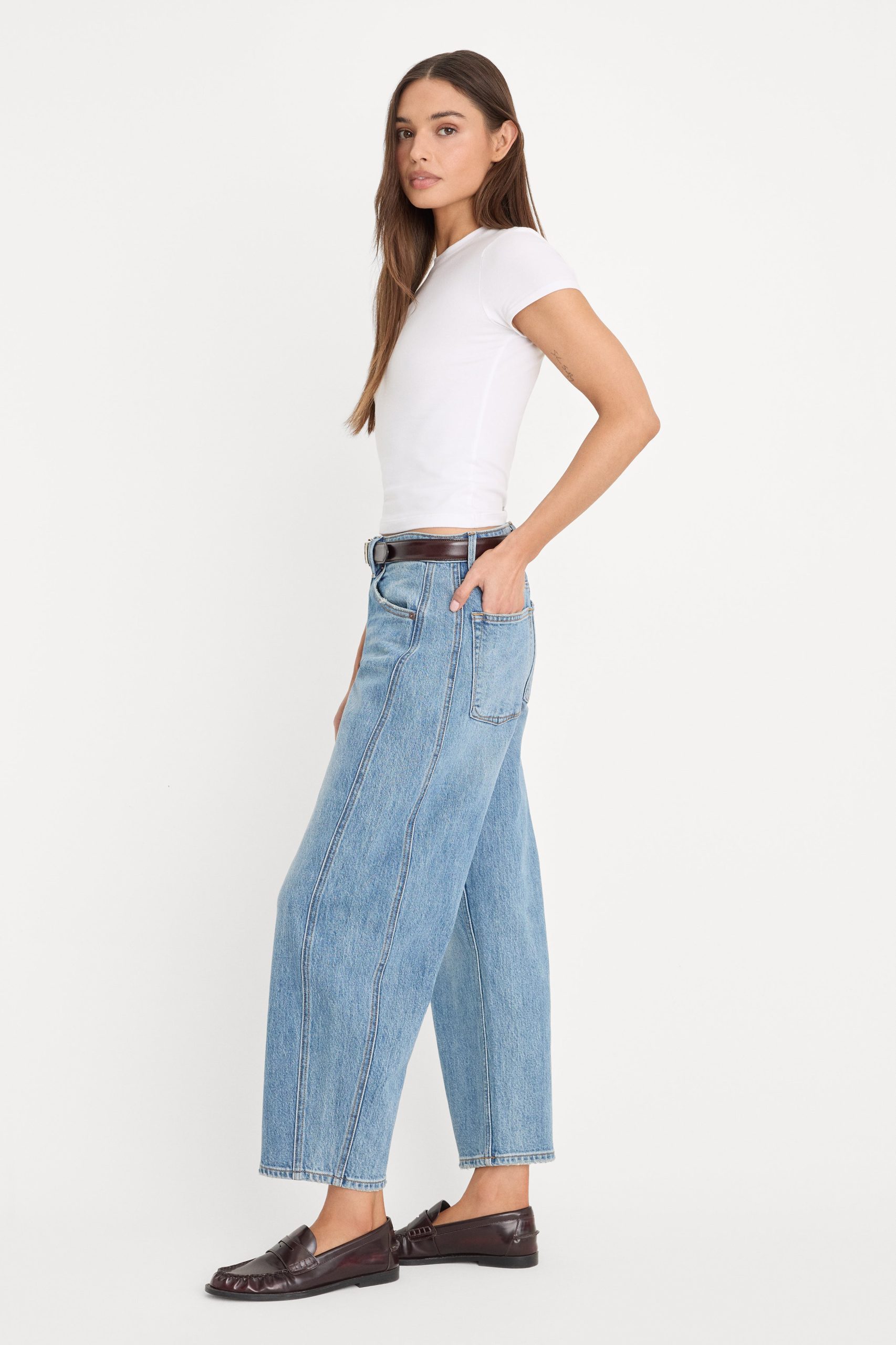 VINTAGE BARREL ANKLE JEANS | INDIGO1350 - Image 3