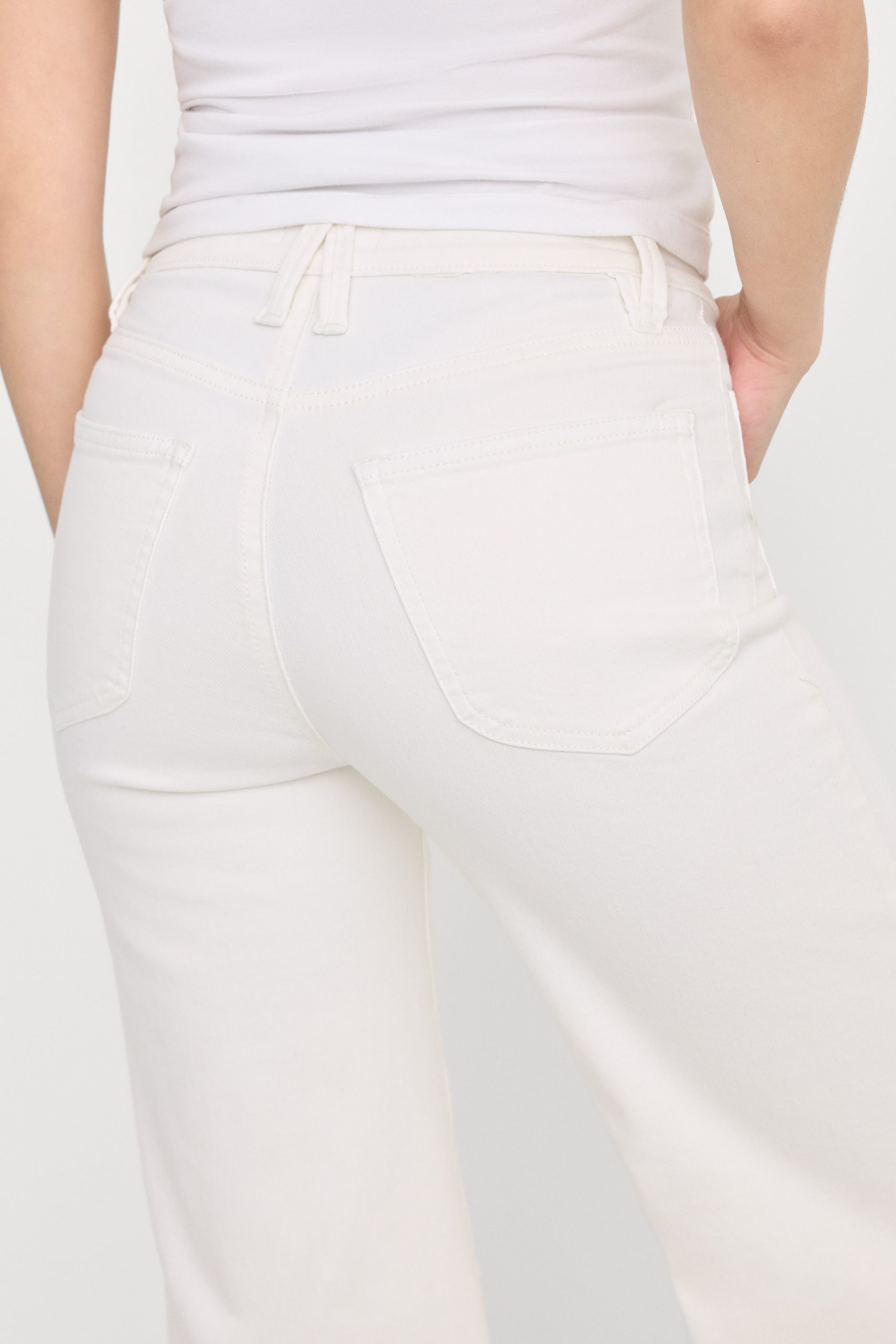 GOOD PETITE PALAZZO JEANS | WHITE001 - Image 5