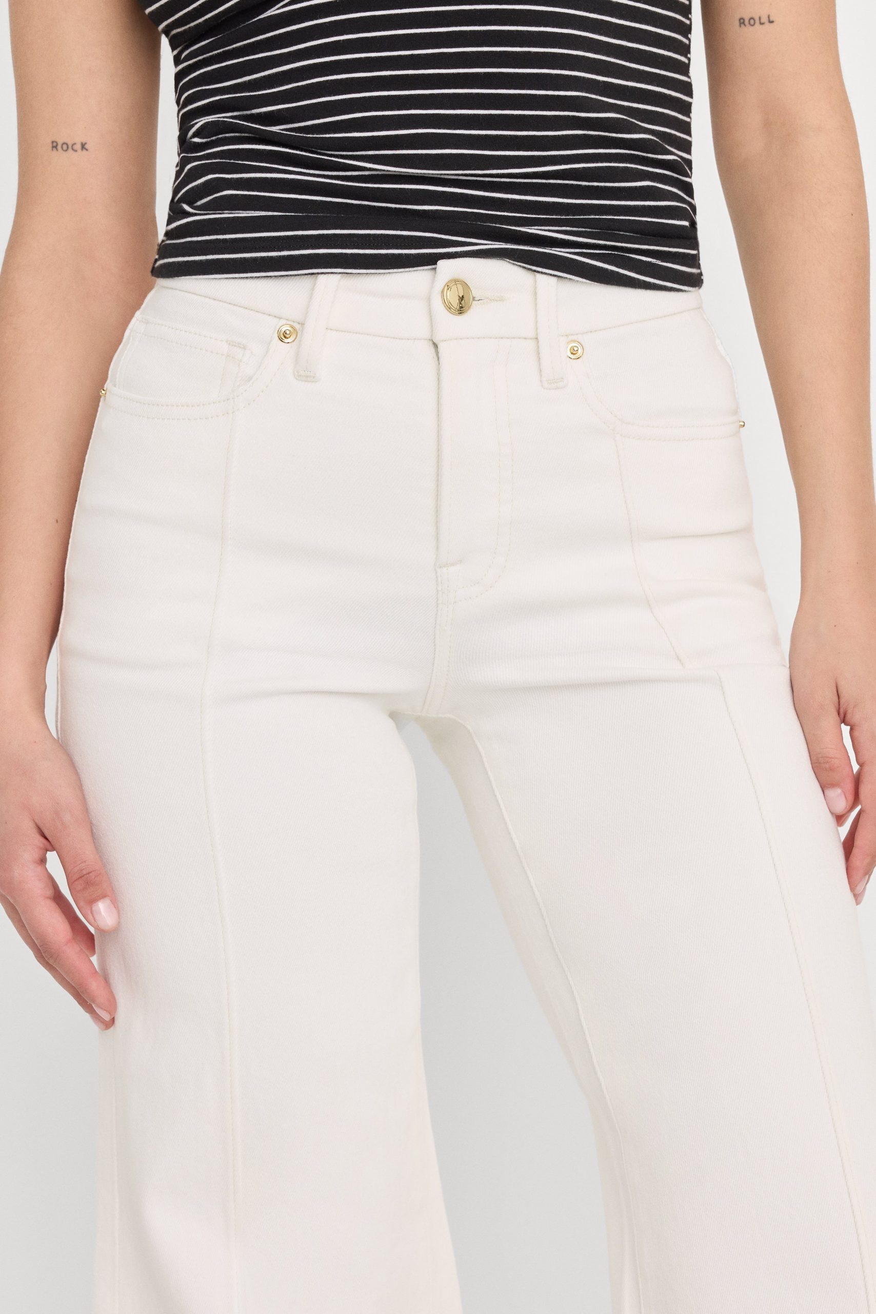 GOOD PETITE PALAZZO JEANS | COTTON WHITE - Image 3