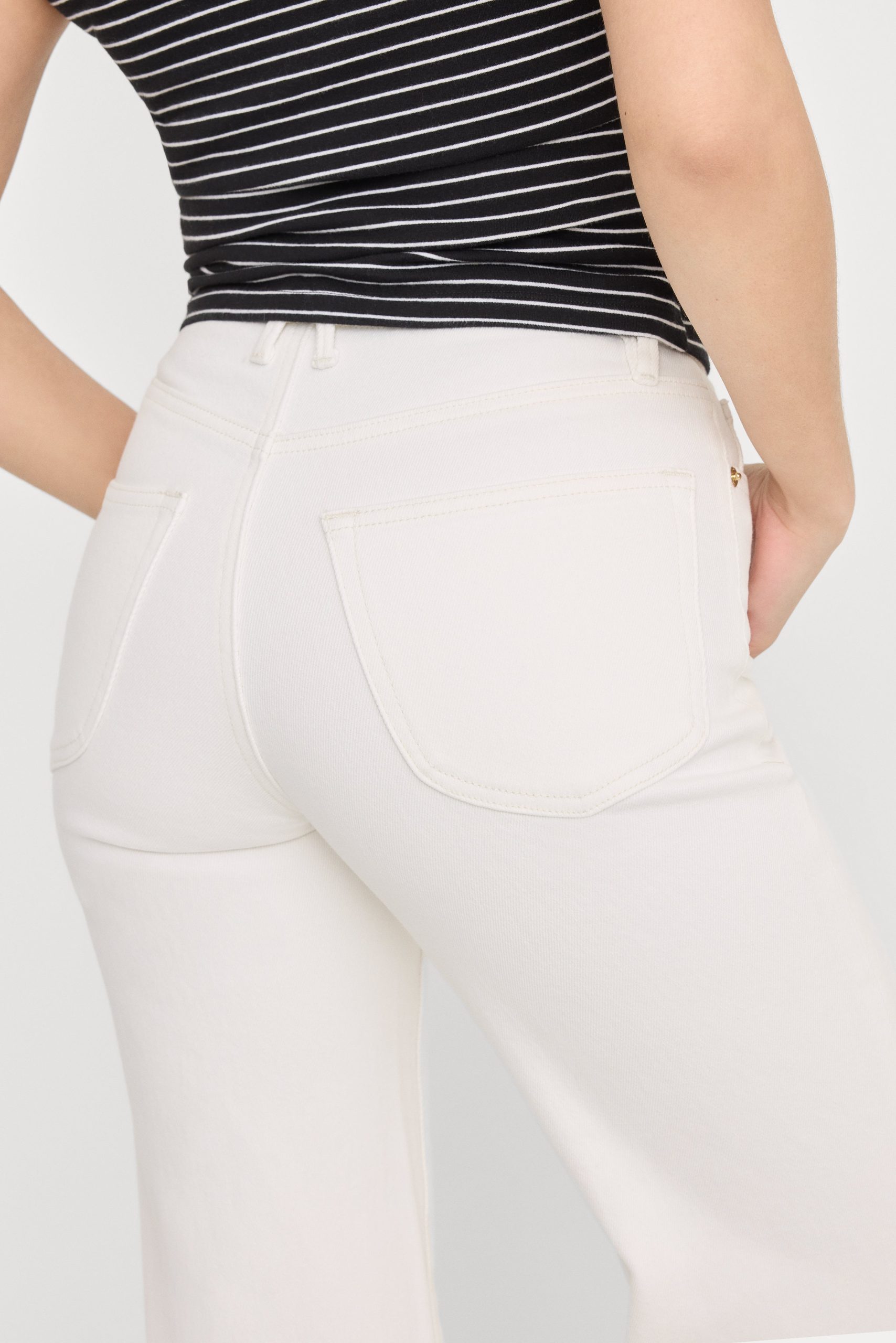 GOOD PETITE PALAZZO JEANS | COTTON WHITE - Image 5