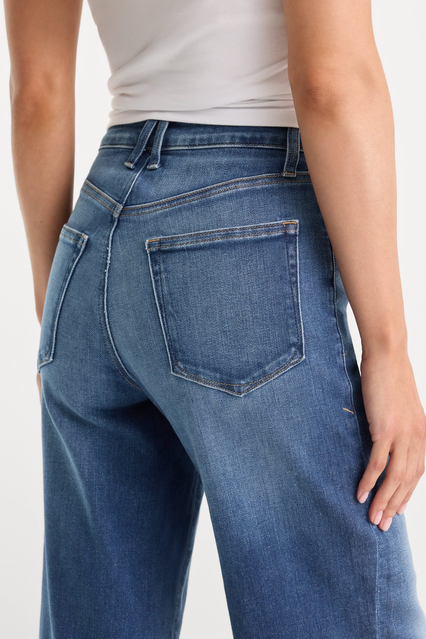 SOFT TECH GOOD WAIST PALAZZO ANKLE JEANS | INDIGO1233 - Image 6