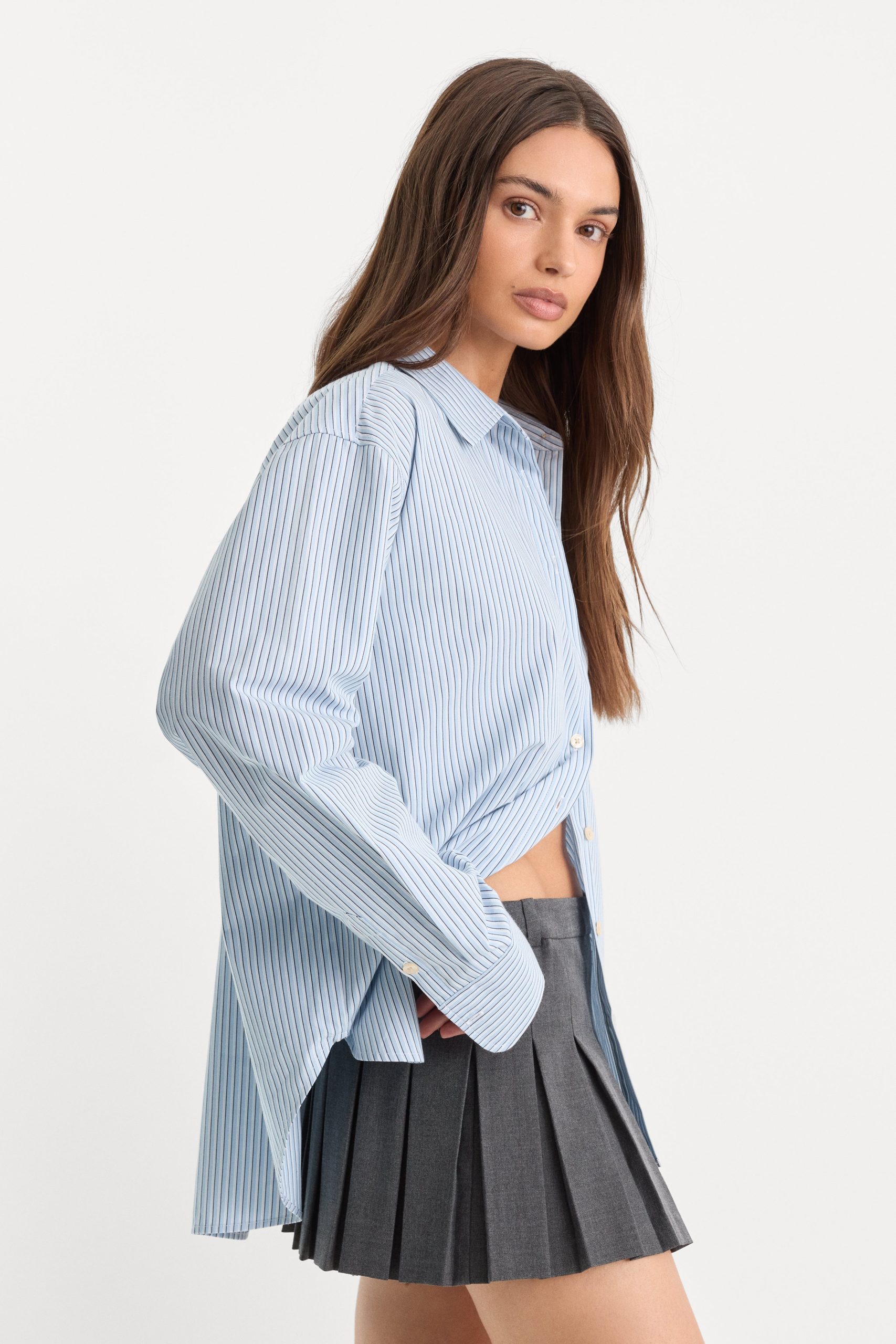 THE POPLIN EASY SHIRT | SUMMER SKY STRIPE - Image 2