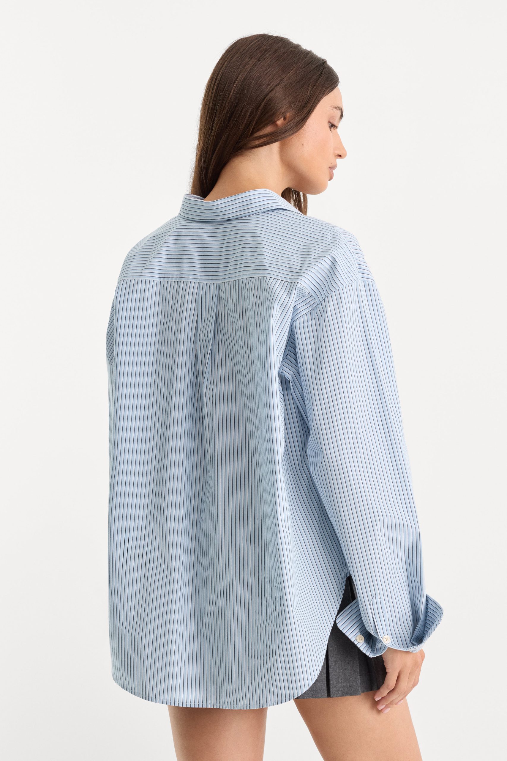 THE POPLIN EASY SHIRT | SUMMER SKY STRIPE - Image 4
