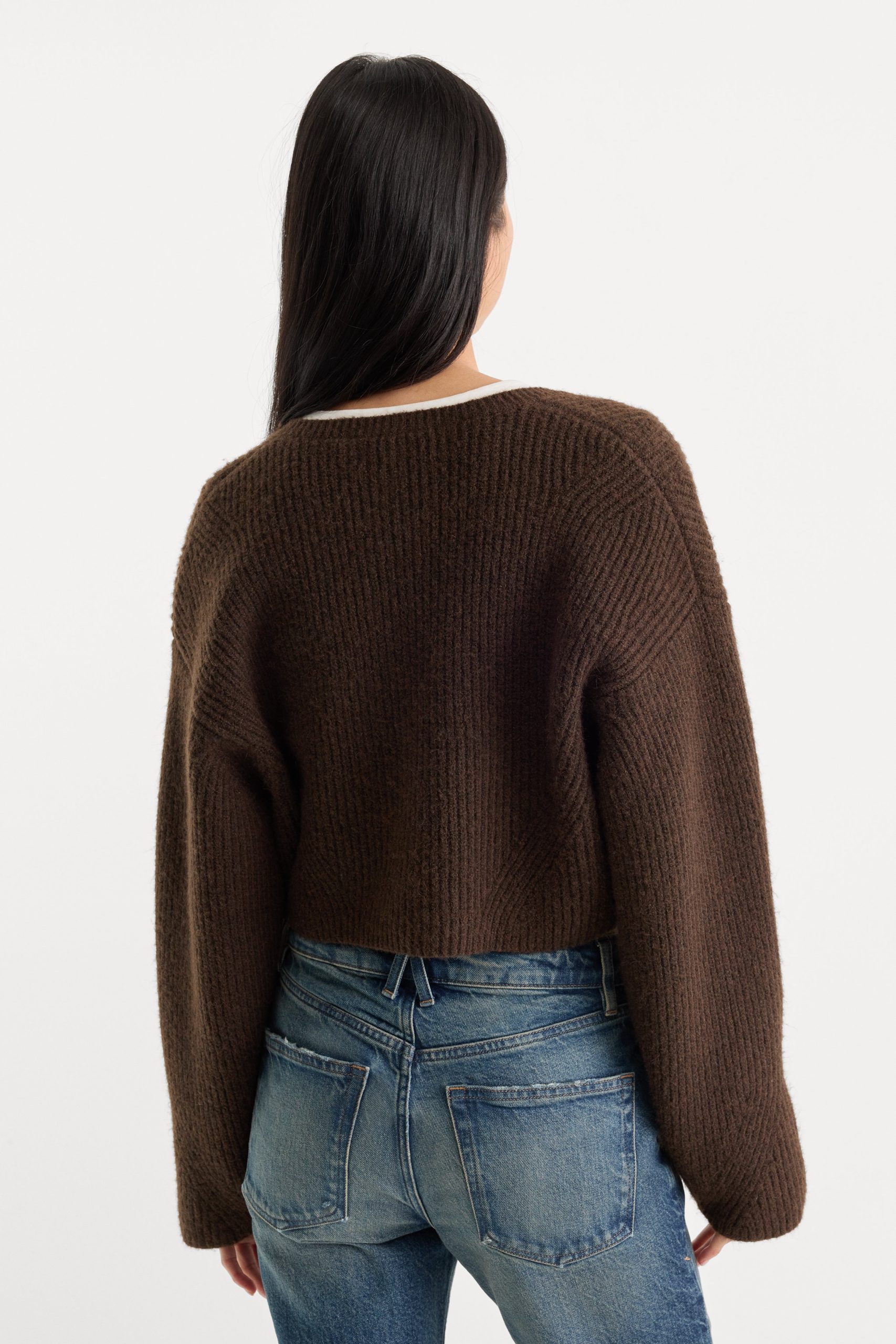THE CHUNKY KNIT CARDIGAN | ESPRESSO - Image 5