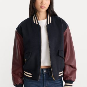 THE TEAM VARSITY JACKET | NEW NAVY002