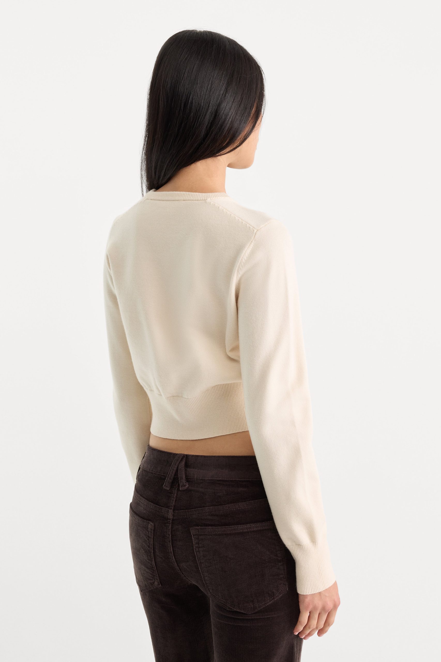 THE FINE KNIT CARDIGAN | PEARL - Image 4