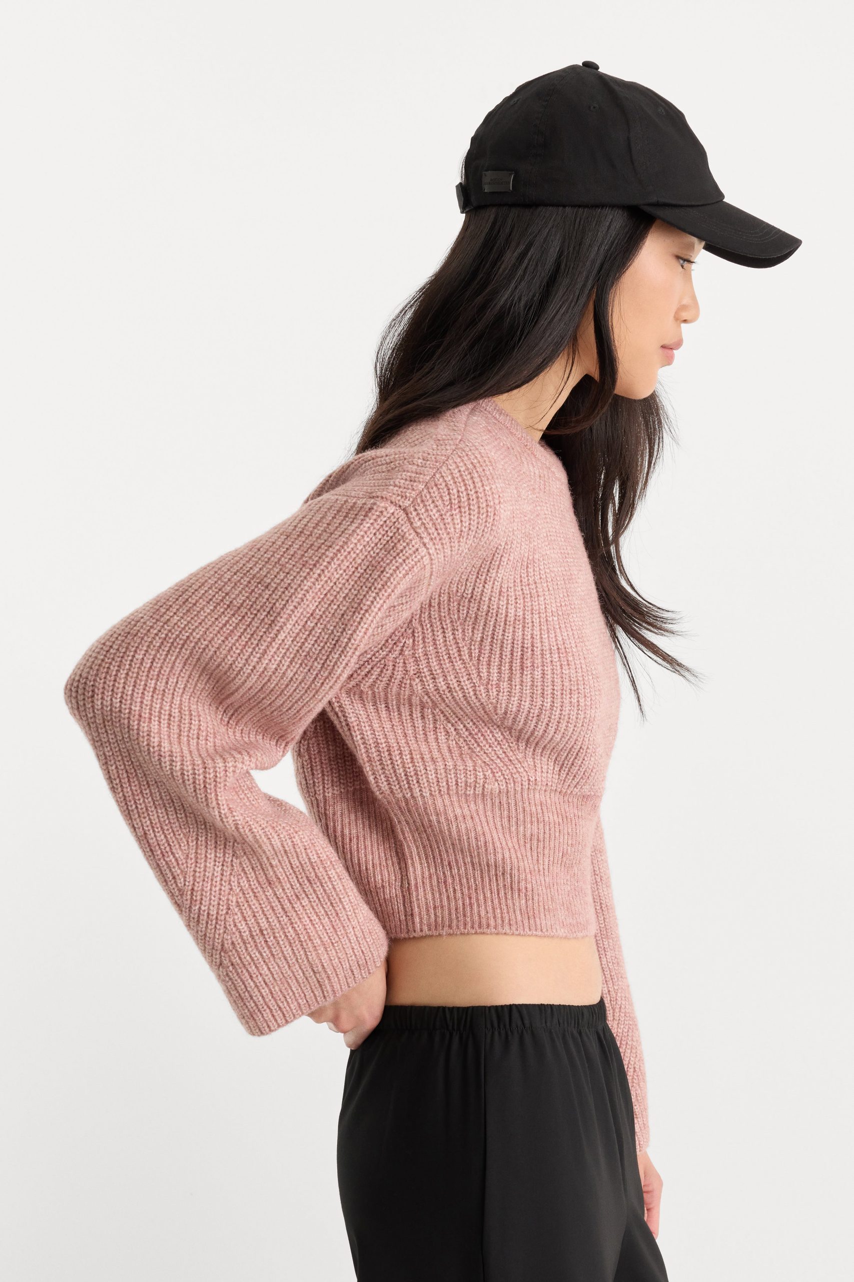 THE CHUNKY KNIT SWEATER | DUSTY BLUSH - Image 3