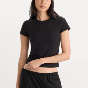 THE CAP SLEEVE TEE | BLACK001