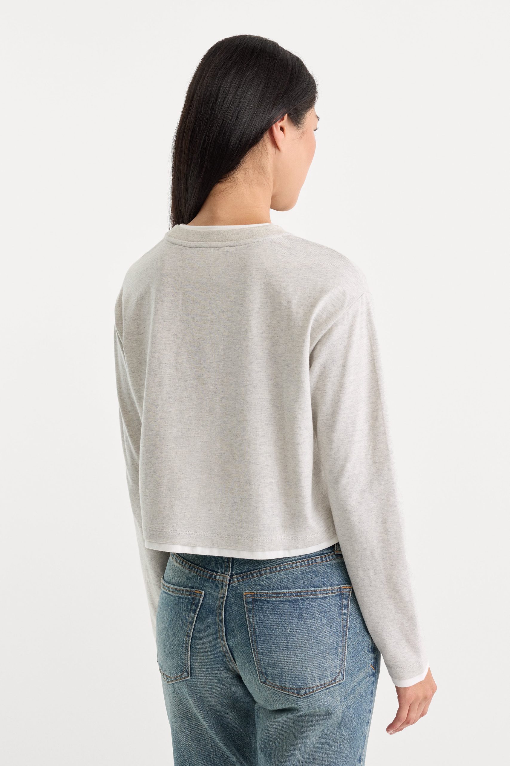 THE LONG SLEEVE LAYERED TEE | VINTAGE GREY - Image 5