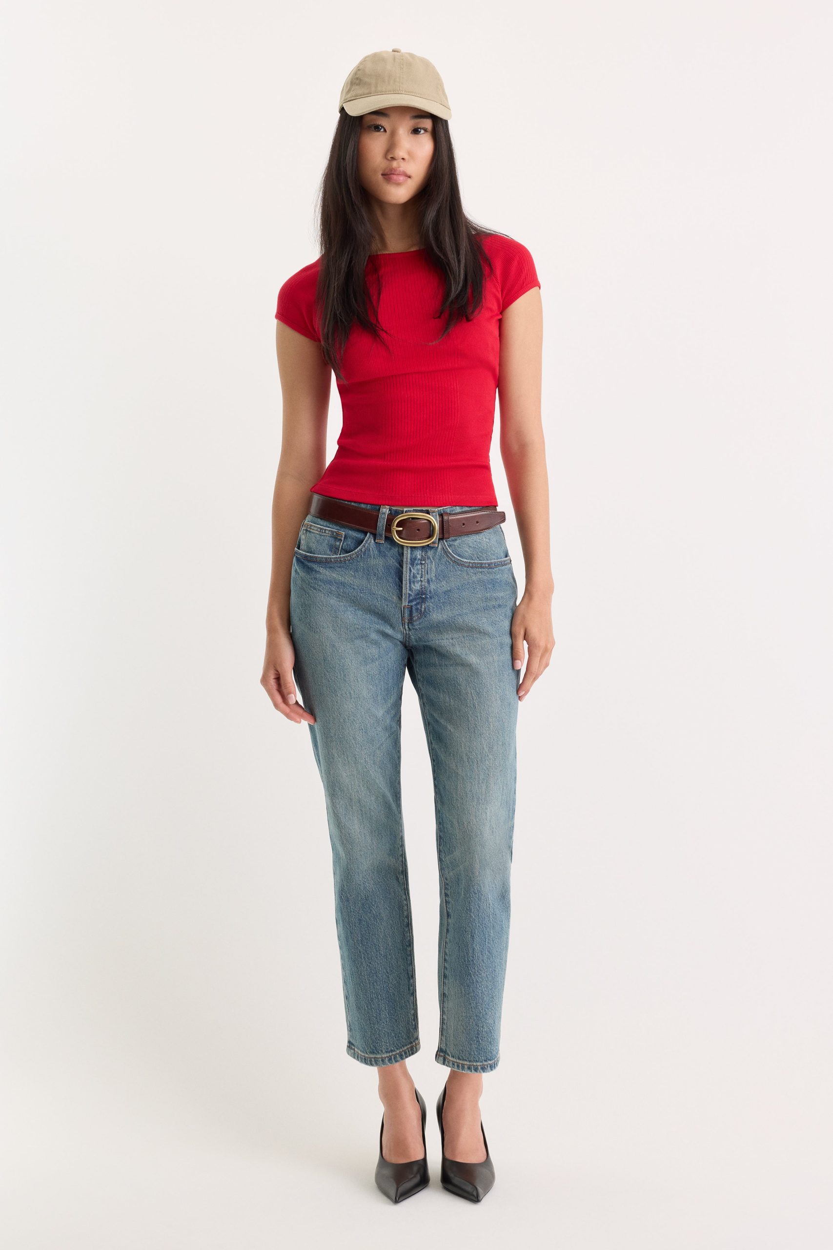 THE VARIEGATED RIB TOP | CRIMSON ROSE - Image 5