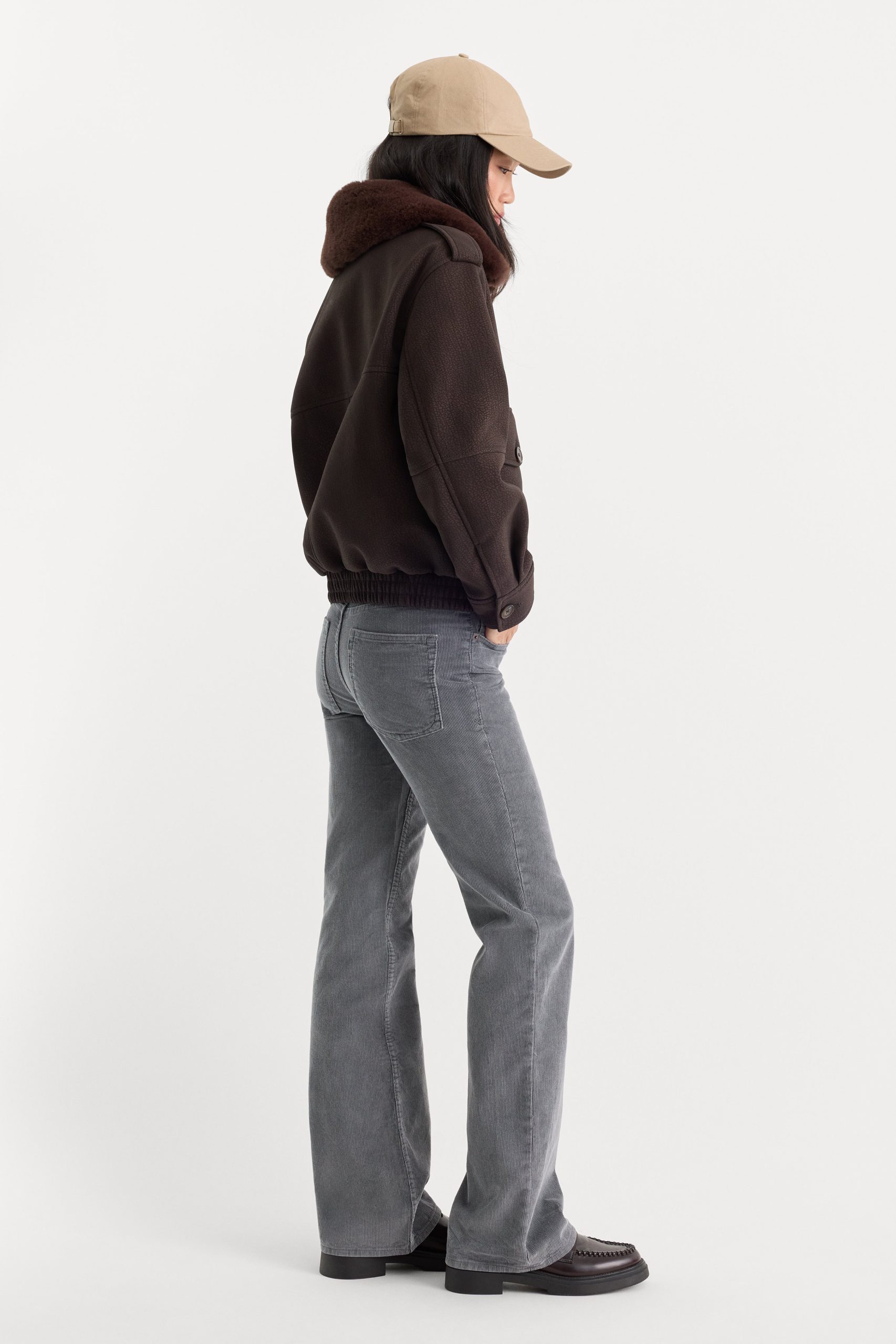 VINTAGE LOW RISE BOOTCUT CORDUROY PANT | WASHED SLATE - Image 3