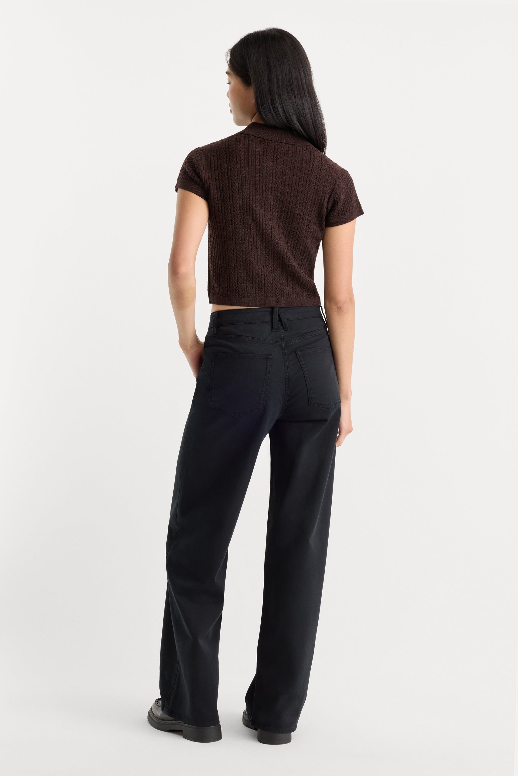 TWILL VINTAGE WIDE PANT | BLACK - Image 5