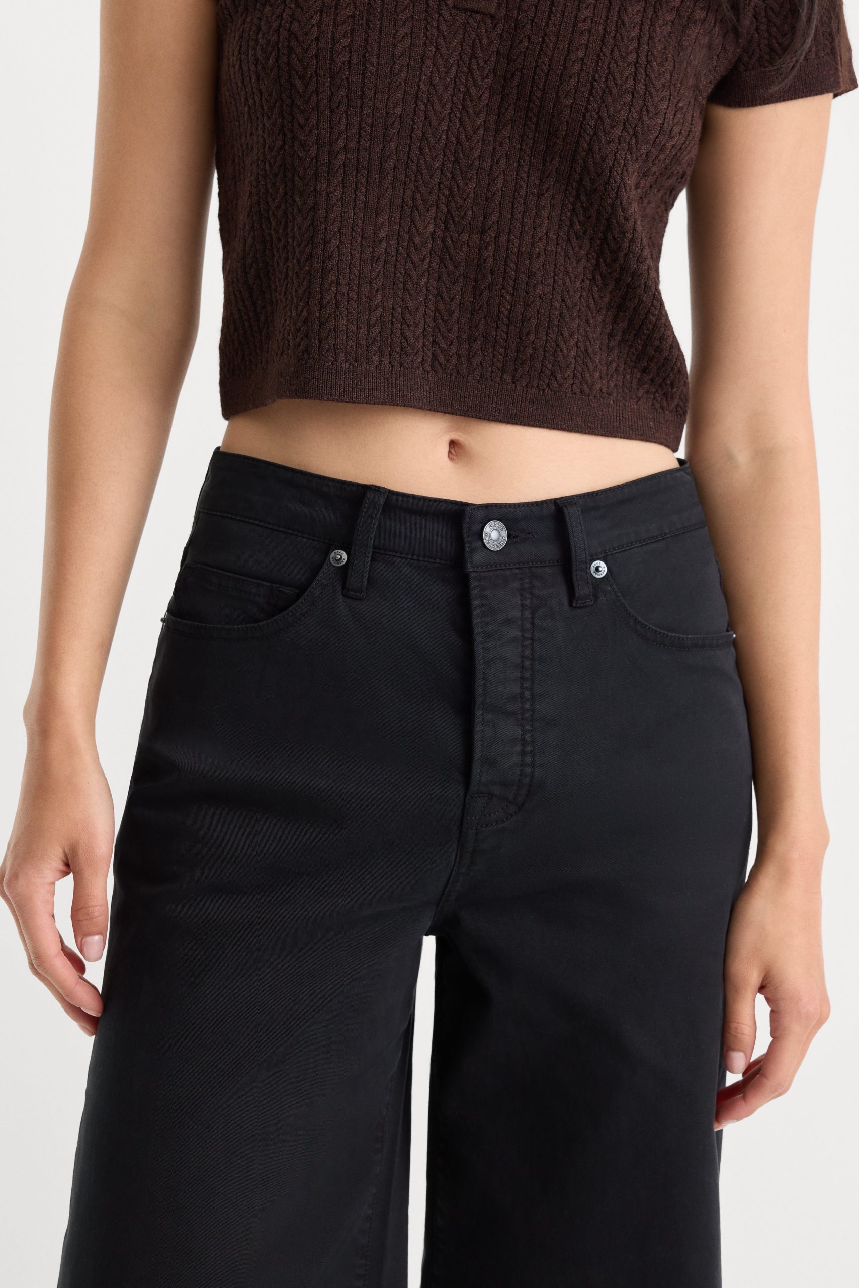 TWILL VINTAGE WIDE PANT | BLACK - Image 4