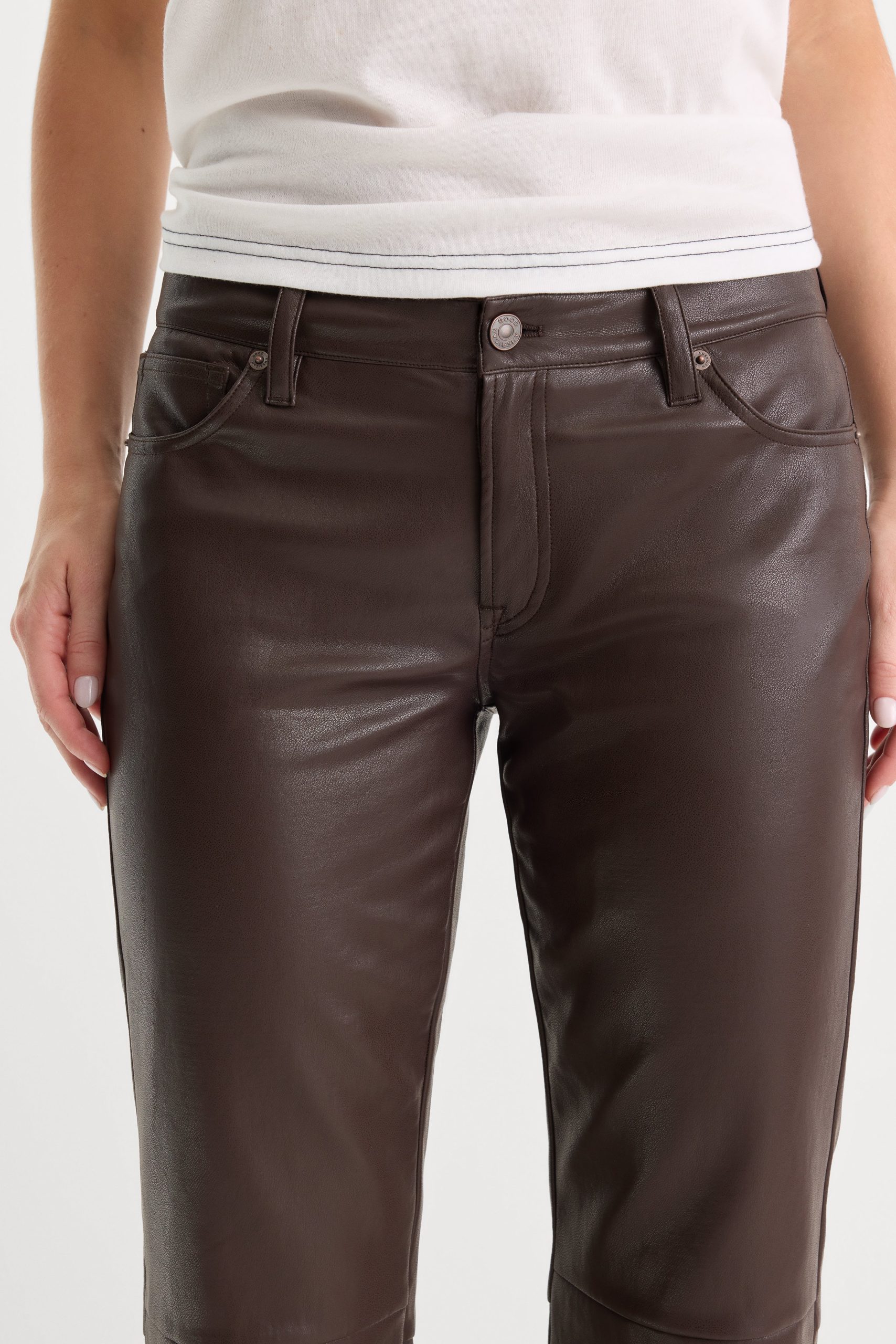 BETTER THAN LEATHER LOW RISE BOOTCUT PANT | ESPRESSO - Image 5