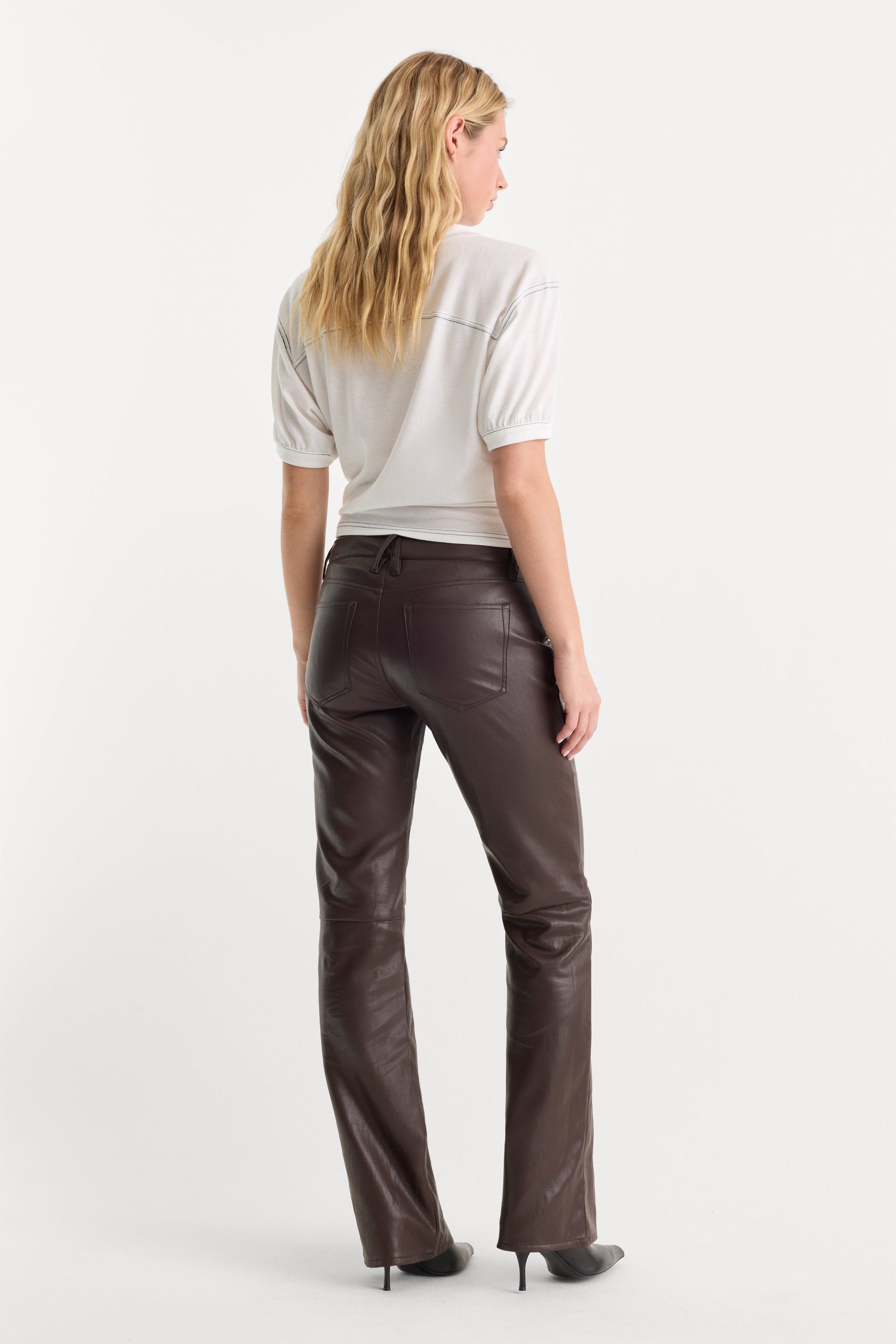BETTER THAN LEATHER LOW RISE BOOTCUT PANT | ESPRESSO - Image 4