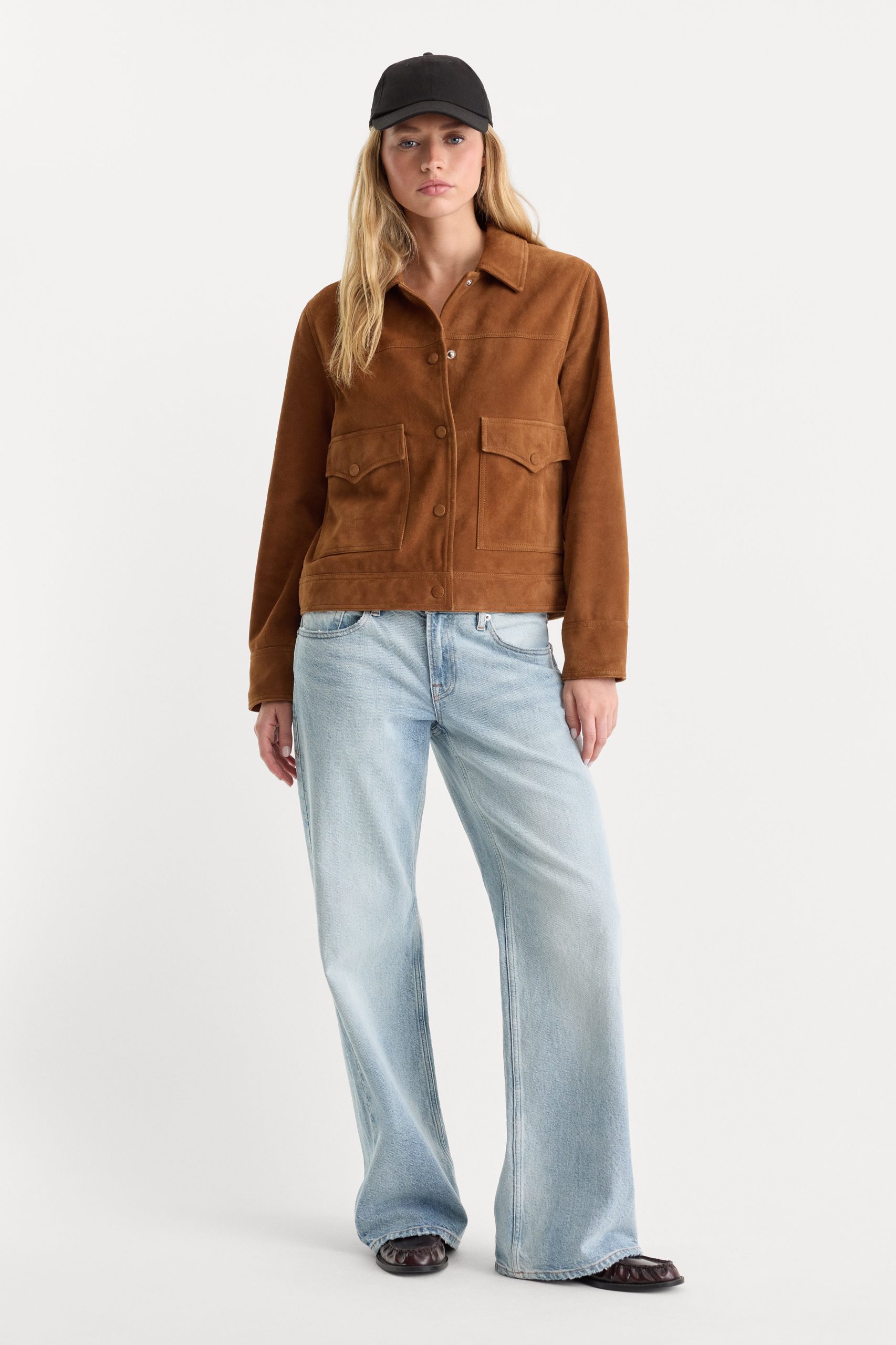 THE SUEDE BOXY JACKET | CAFE CLAY - Image 4