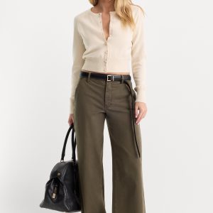 LOW SLUNG BAGGY TROUSER | WASHED FATIGUE GREEN
