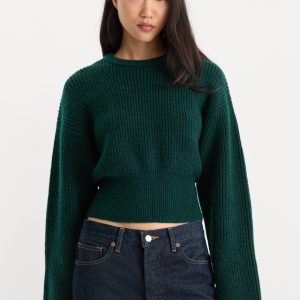 THE CHUNKY KNIT SWEATER | FOREST GREEN