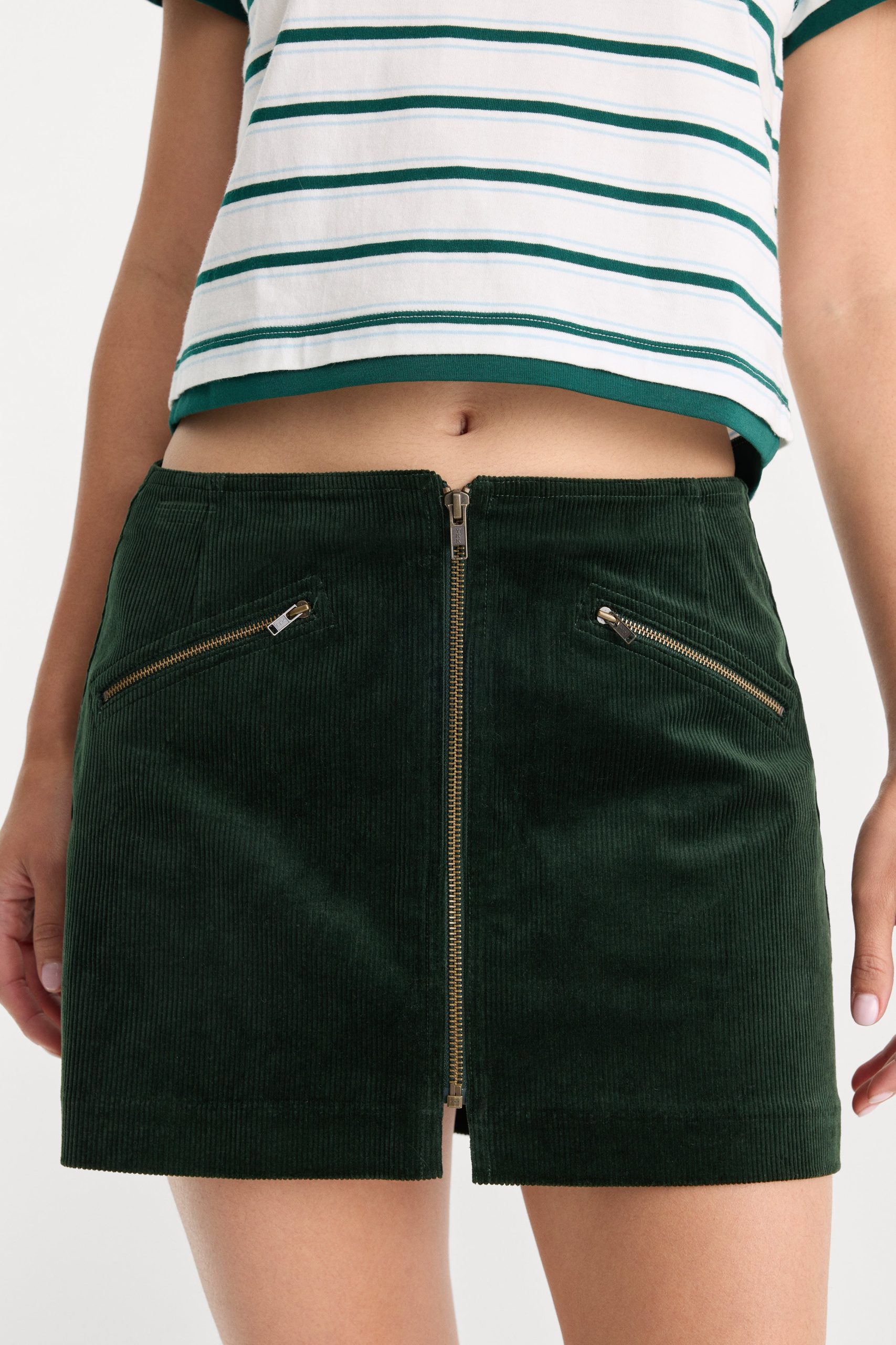 THE CORD MINI SKIRT | FOREST GREEN - Image 4