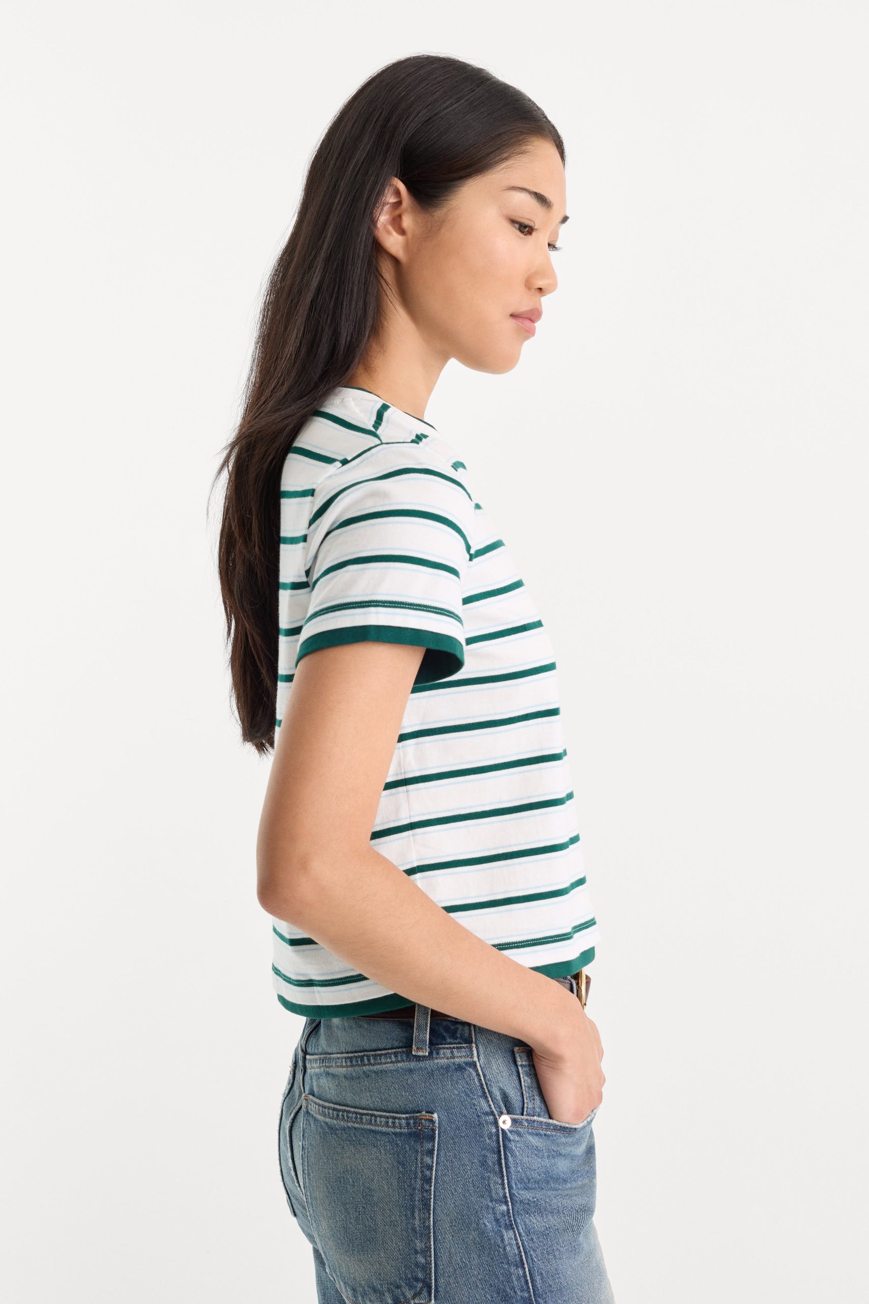 THE LAYERED TEE | FOREST MULTI STRIPE - Image 2