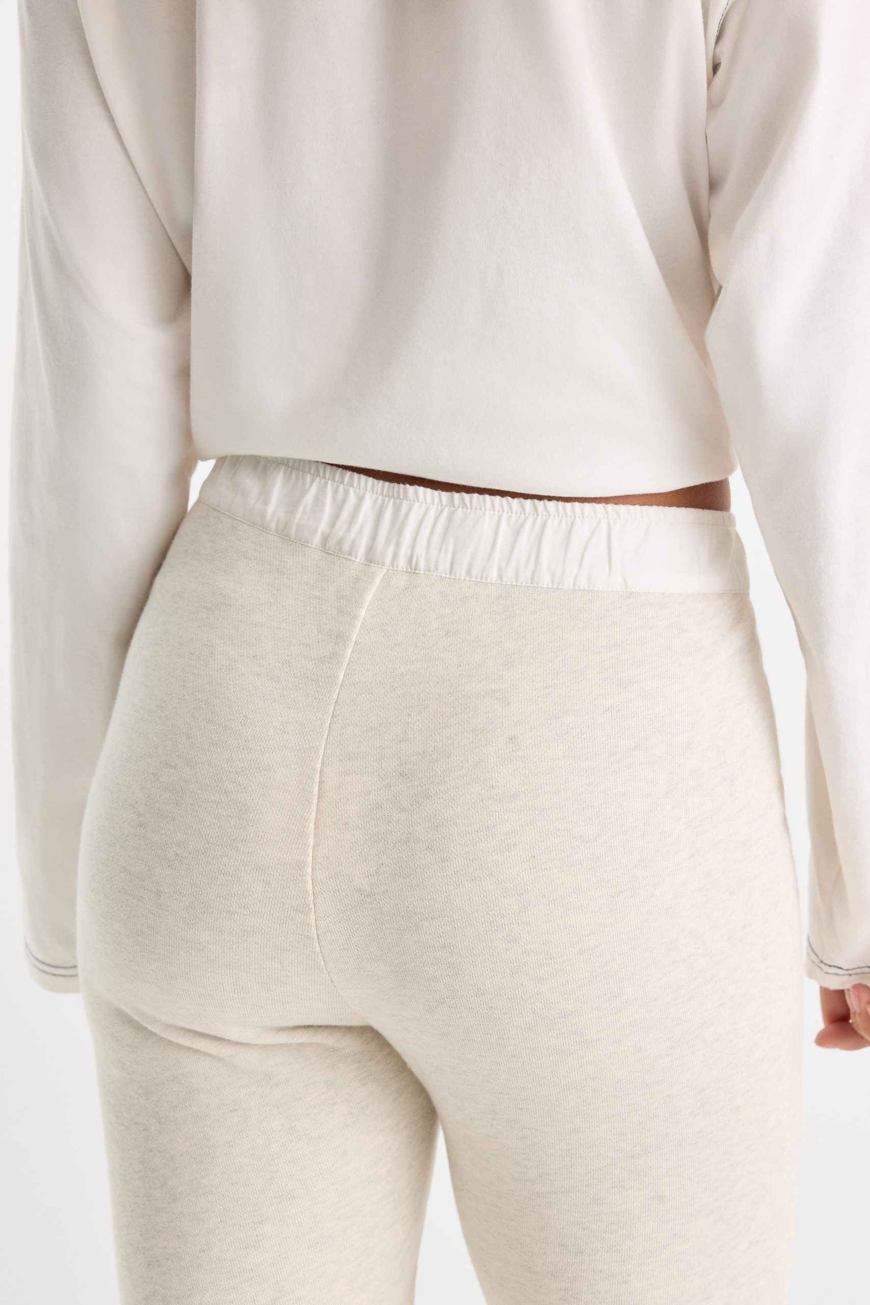 THE FRENCH TERRY BUTTON FRONT LEGGING | OATMEAL HEATHER - Image 7