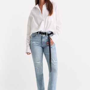 GOOD ICON STRAIGHT ANKLE JEANS | INDIGO1078